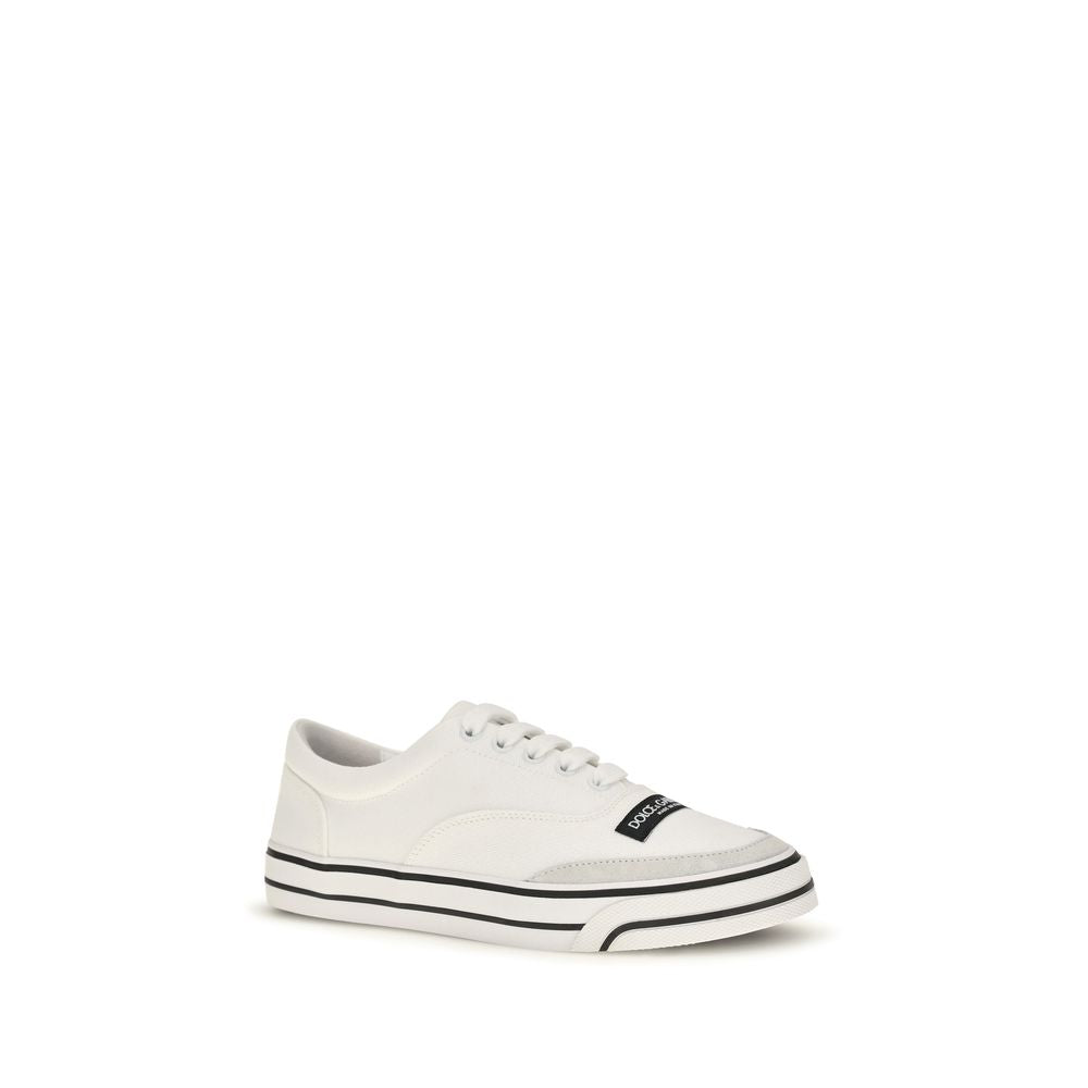 Dolce & Gabbana Weiße Low-Top-Sneaker aus Baumwolle-2
