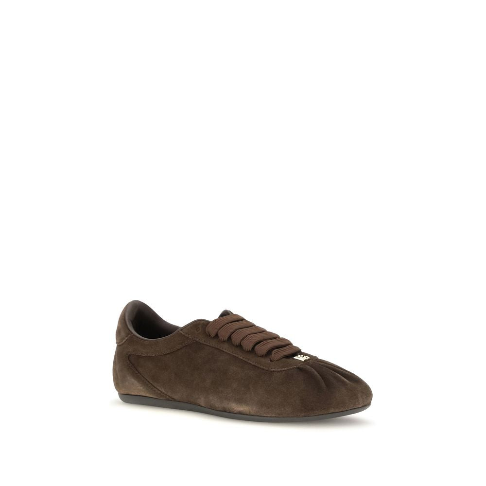 Dolce & Gabbana Braune Wildleder-Sneaker mit niedrigem Schaft-2