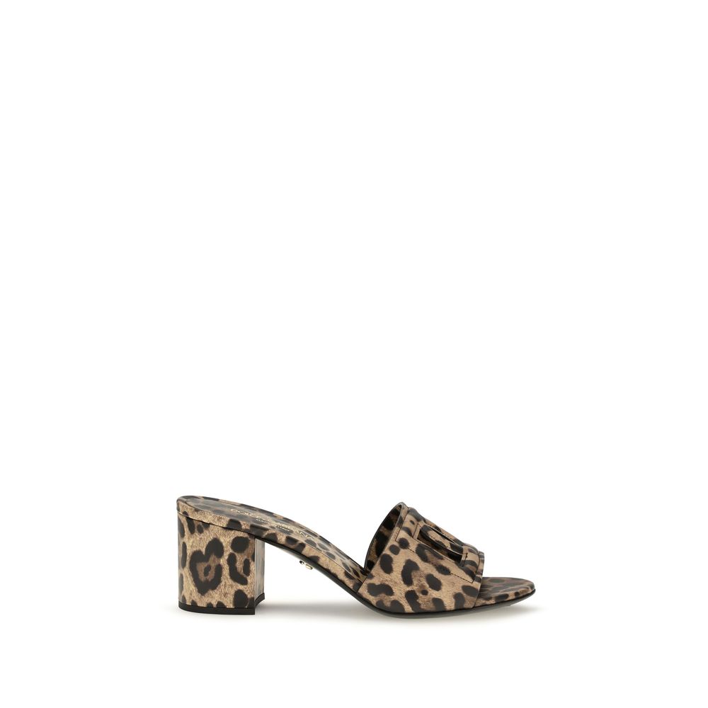 Dolce & Gabbana Beige Kalbsleder Bos Taurus Mules-1