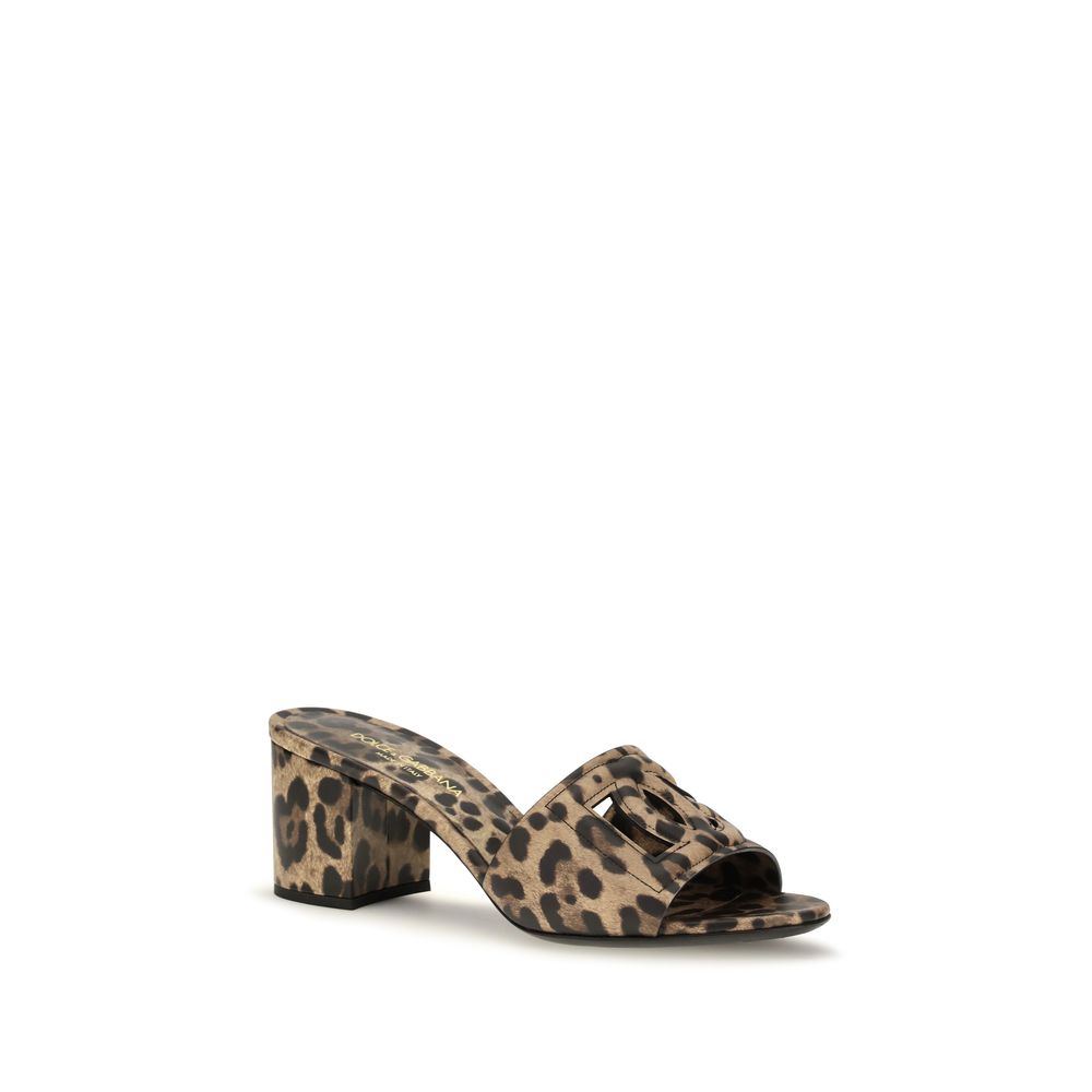 Dolce & Gabbana Beige Kalbsleder Bos Taurus Mules-2
