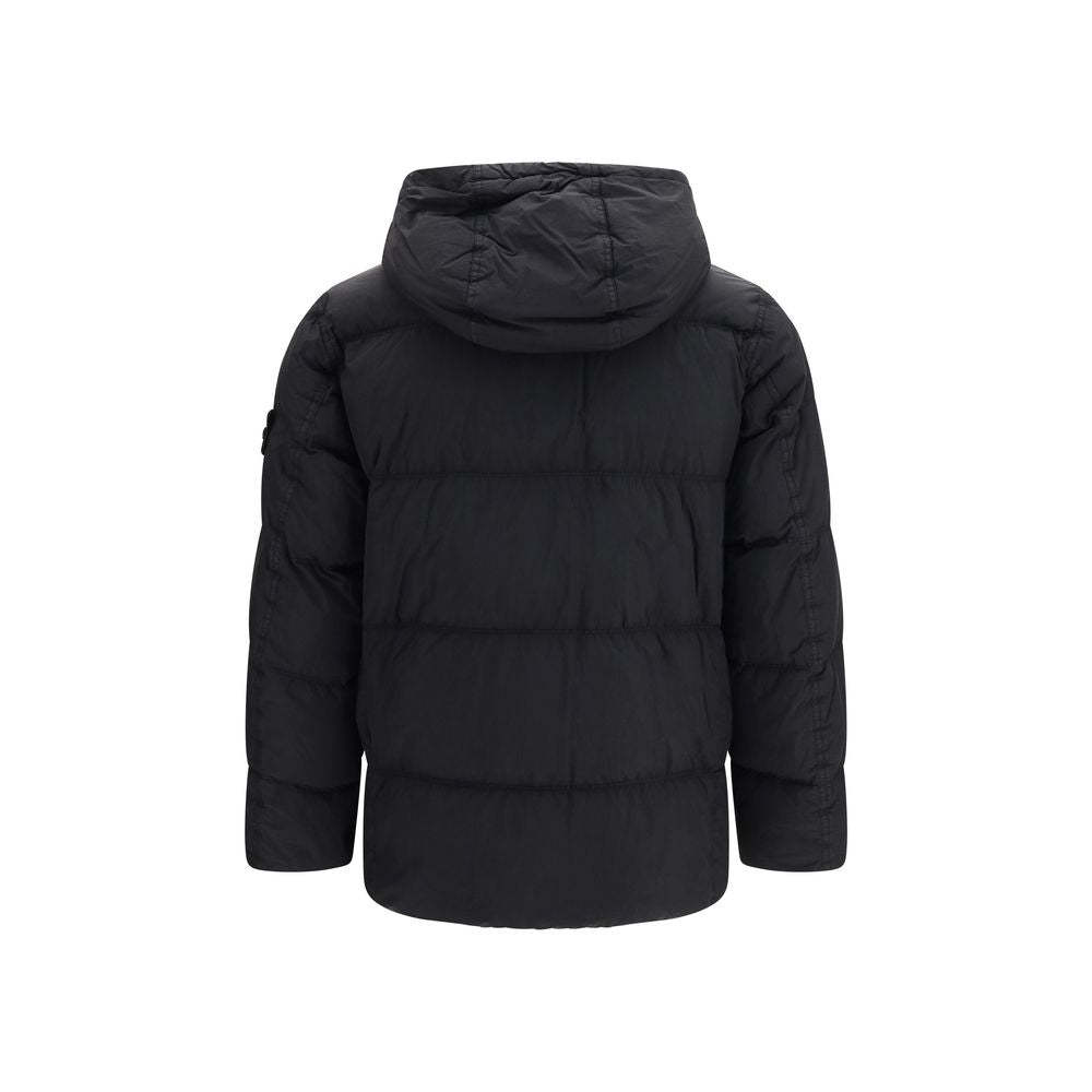 Stone Island Schwarze Daunenjacke aus Gänsedaunen, durchgehend-2
