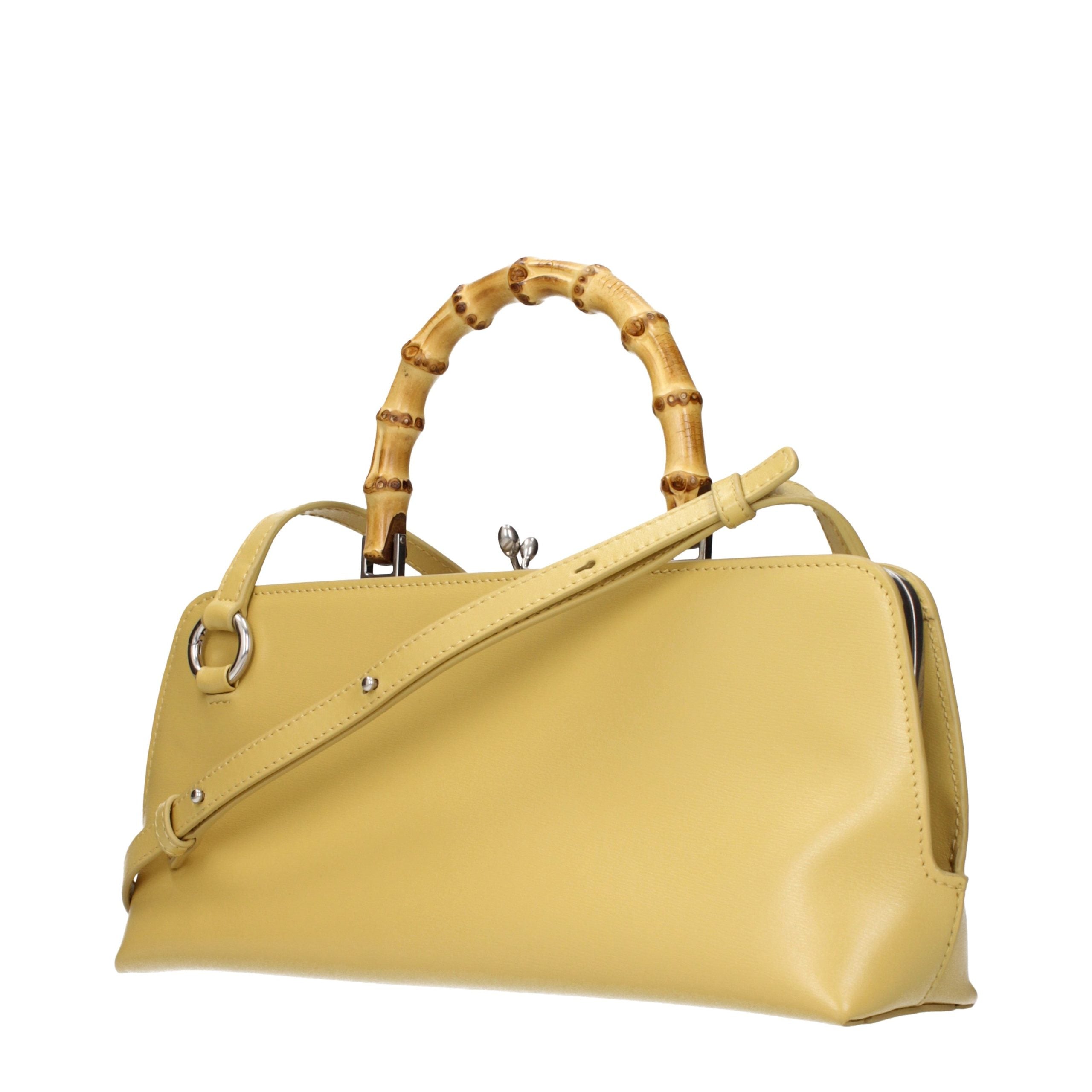 Jil Sander Gelbe Leder Umhängetasche-2