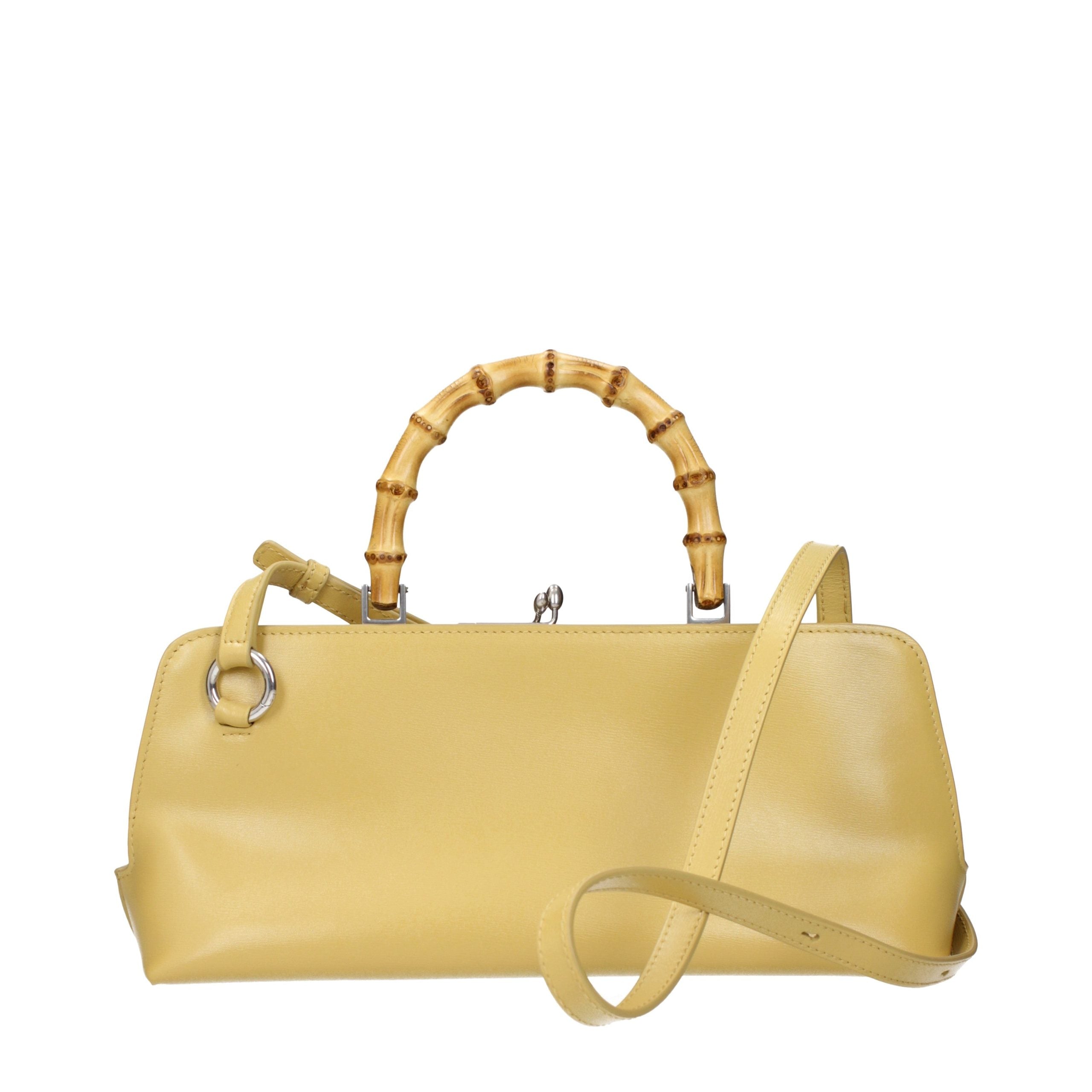Jil Sander Gelbe Leder Umhängetasche-3