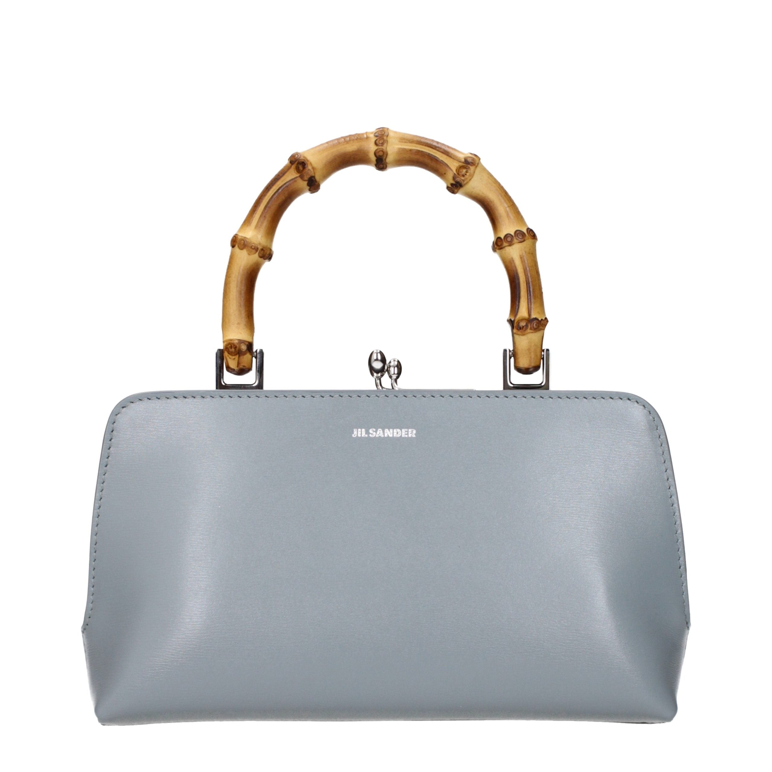 Jil Sander Graue Lederhandtasche-1