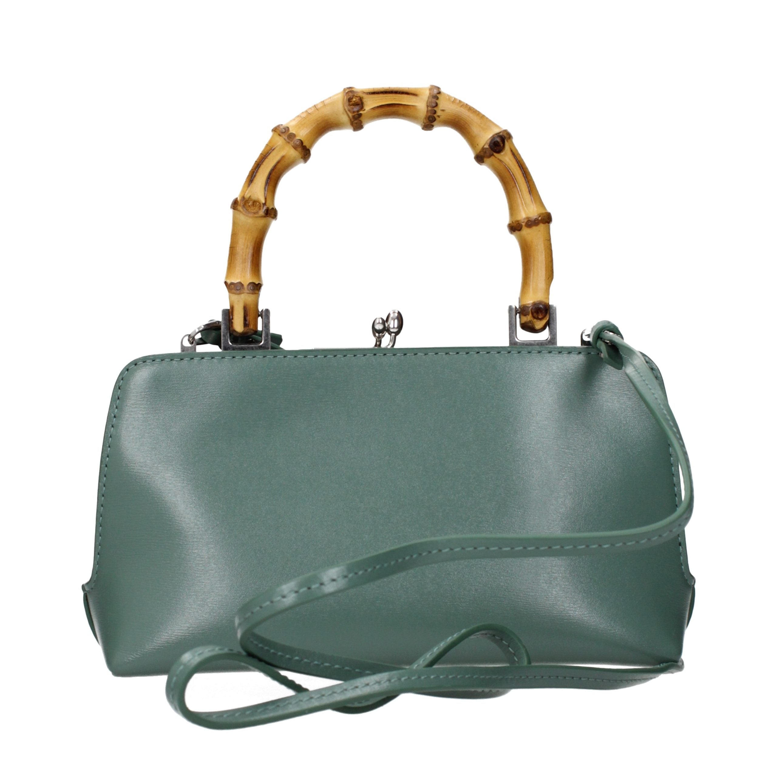 Jil Sander Grüne Lederhandtasche-3