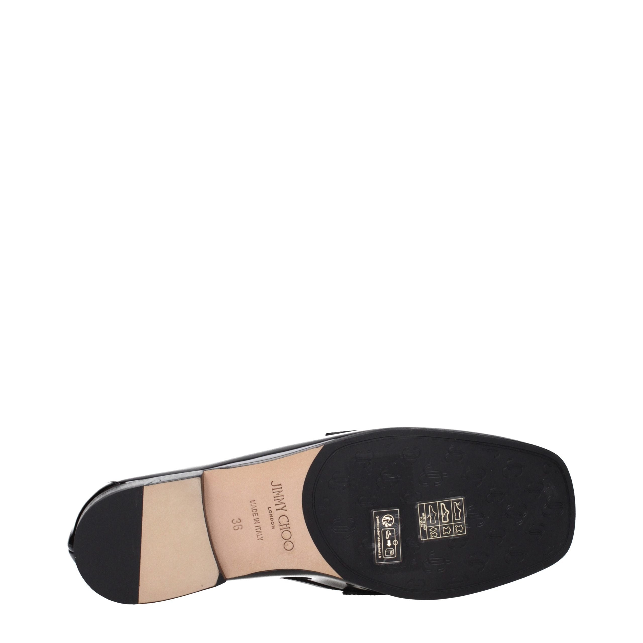 Jimmy Choo Schwarze Leder Loafer zum Hineinschlüpfen-5