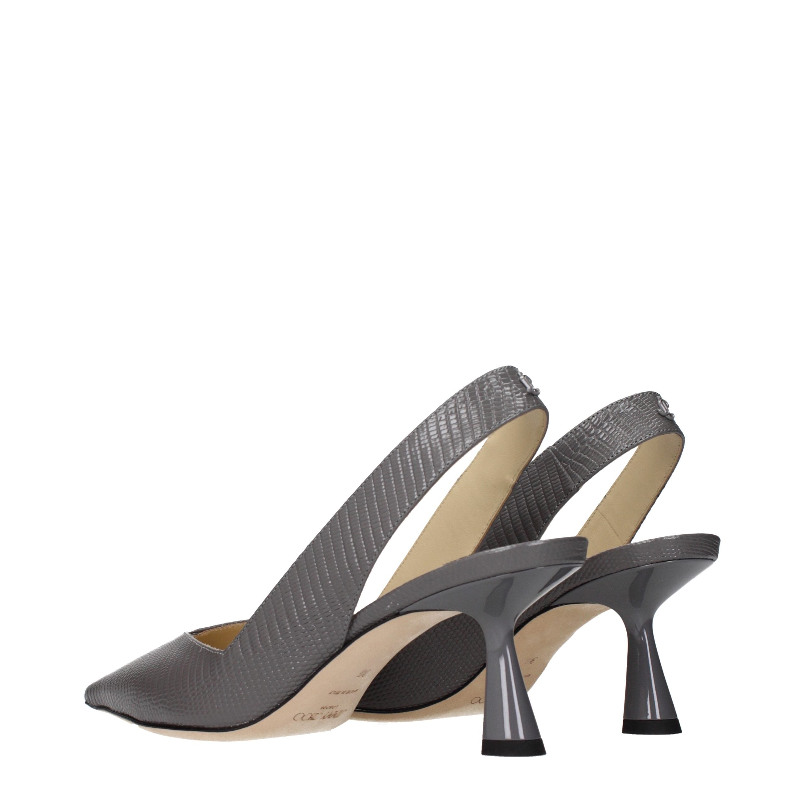 Jimmy Choo Graue Lederpumps-4