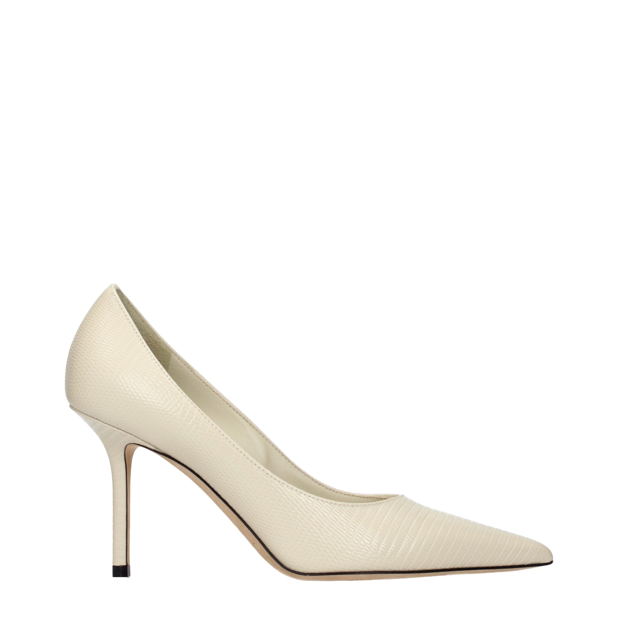 Jimmy Choo Beige Leder Pumps mit hohem Absatz-1