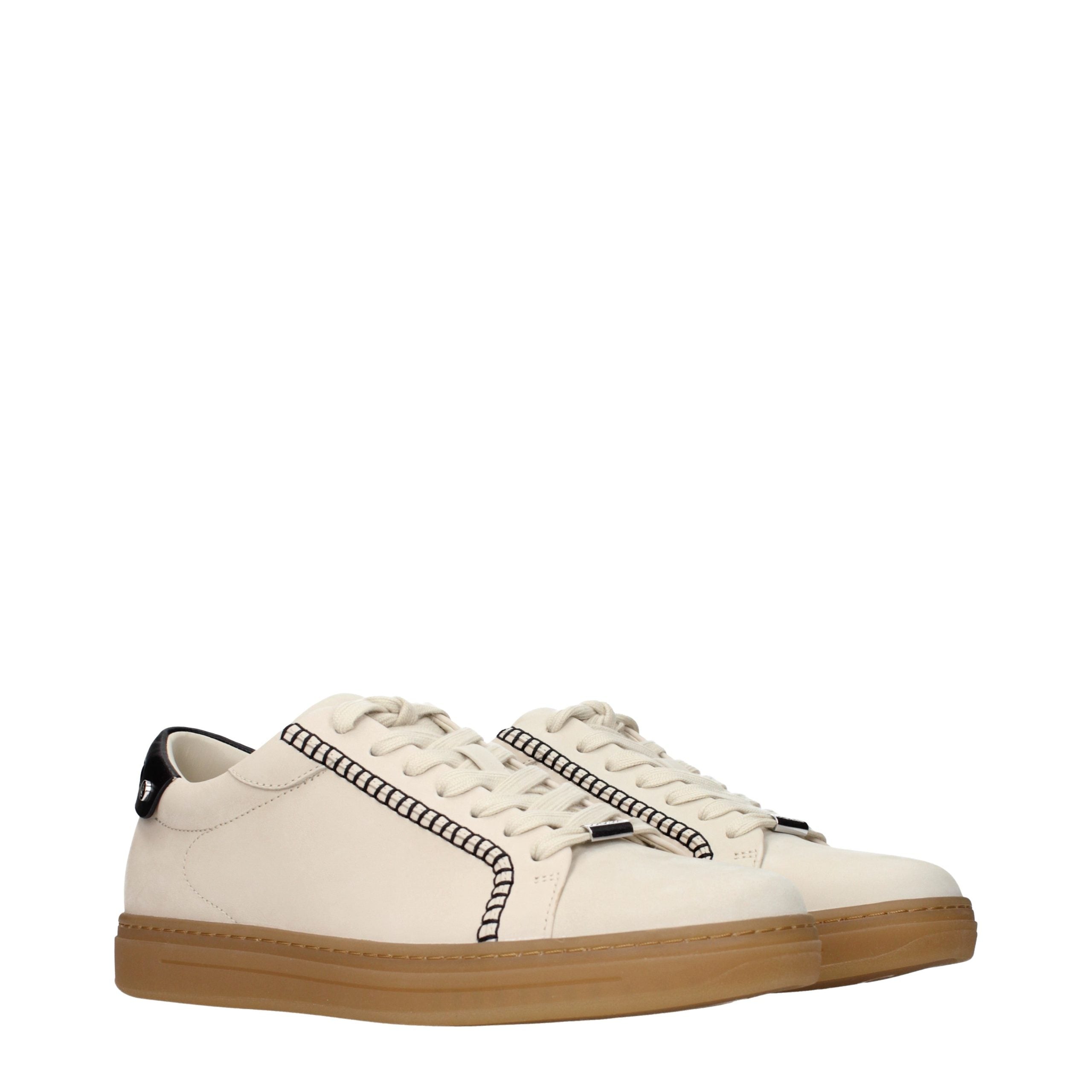 Jimmy Choo Beige Leder Low-Top Sneaker-2