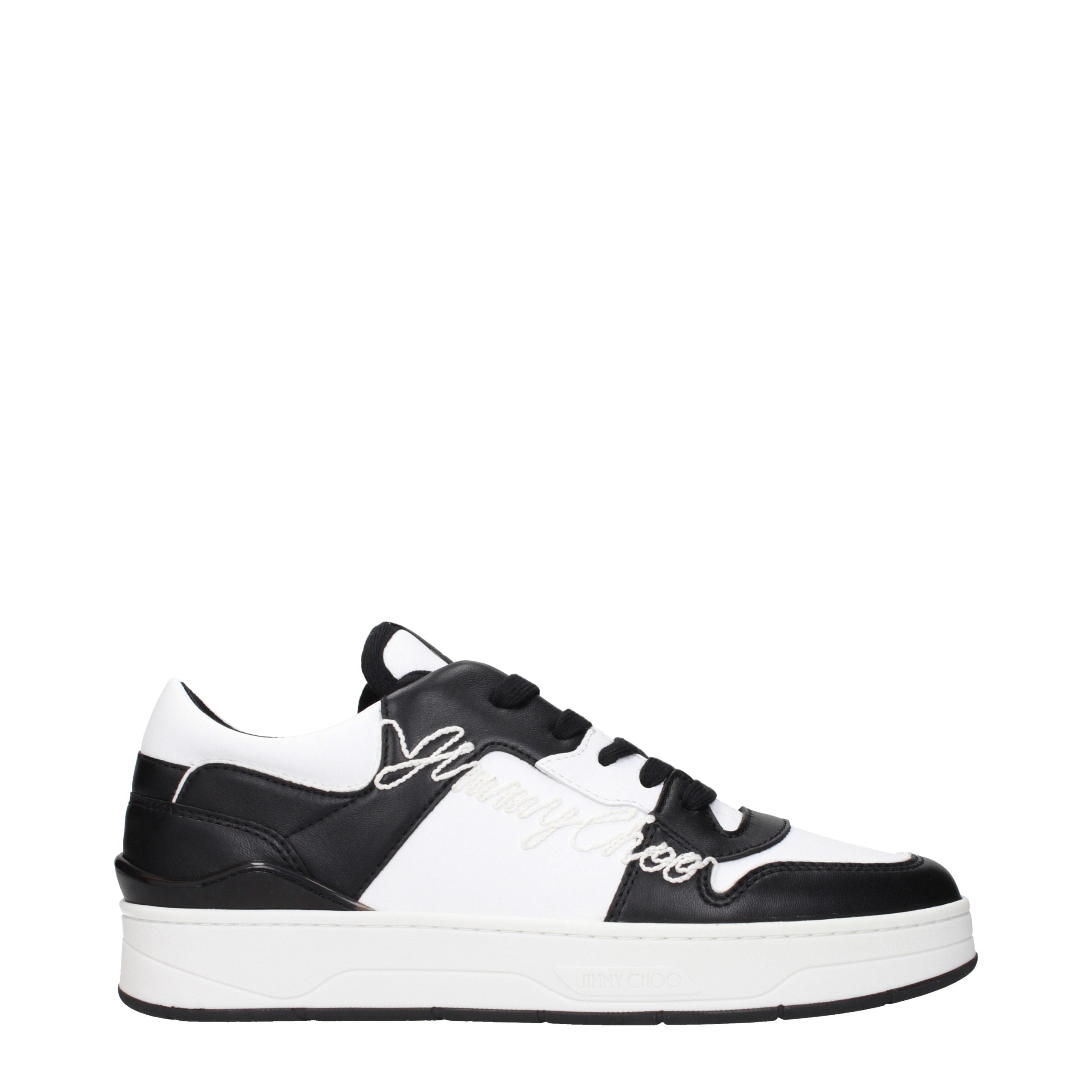 Jimmy Choo Schwarze Leder-Sneakers-1