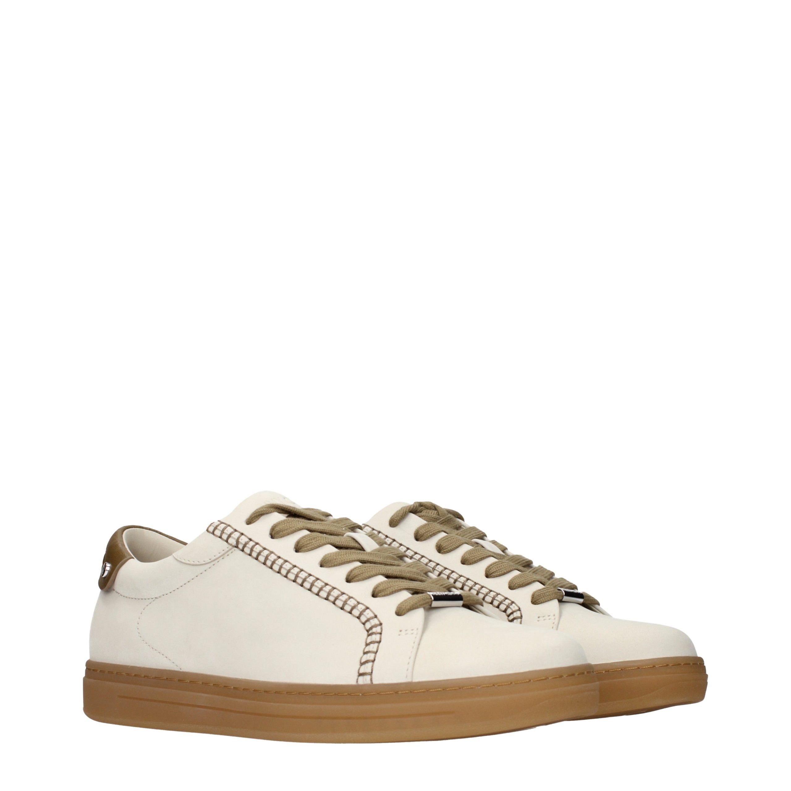 Jimmy Choo Beige Leder Low-Top Sneaker-2