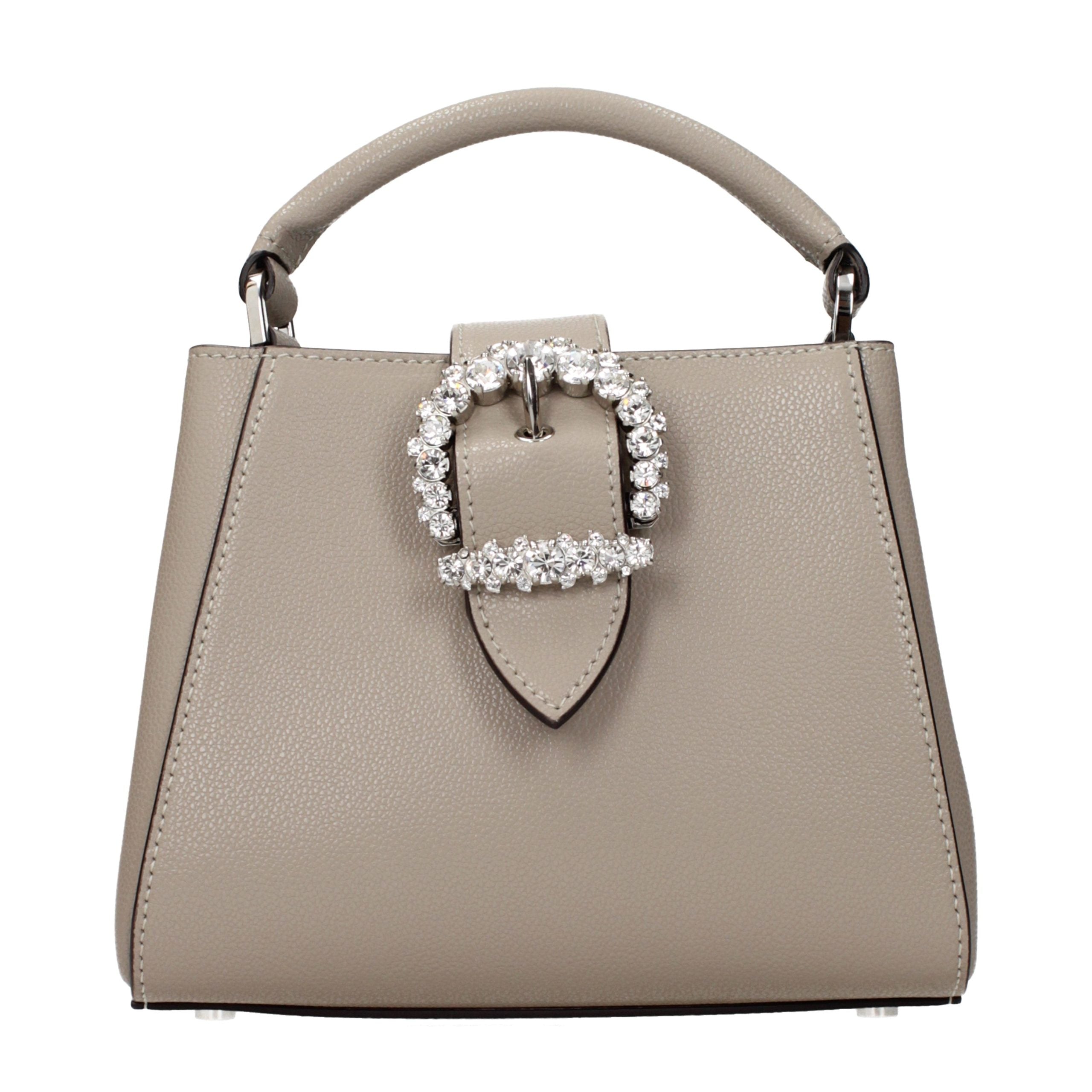 Jimmy Choo Graue Lederhandtasche-1