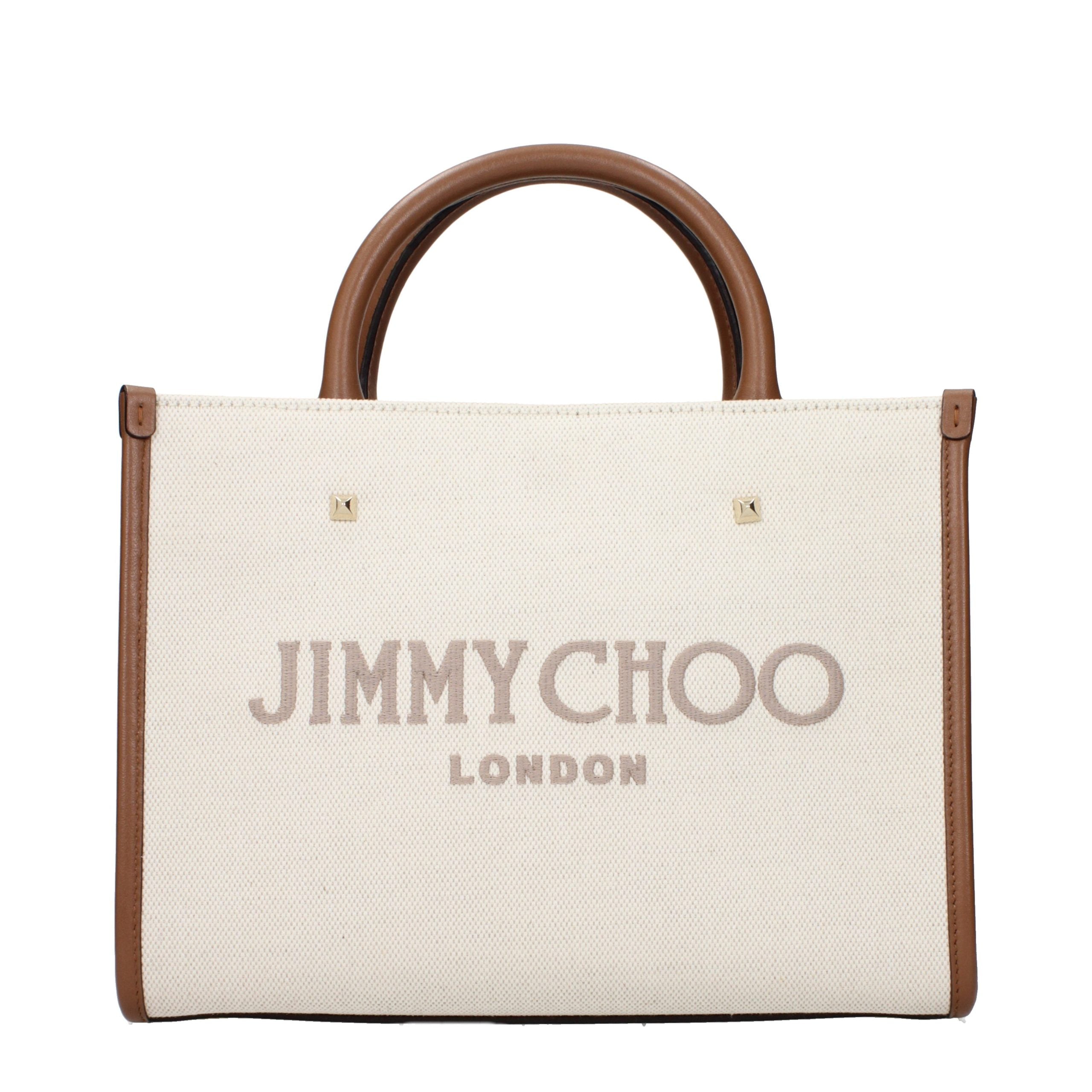 Jimmy Choo Beige Stoff-Handtasche-1