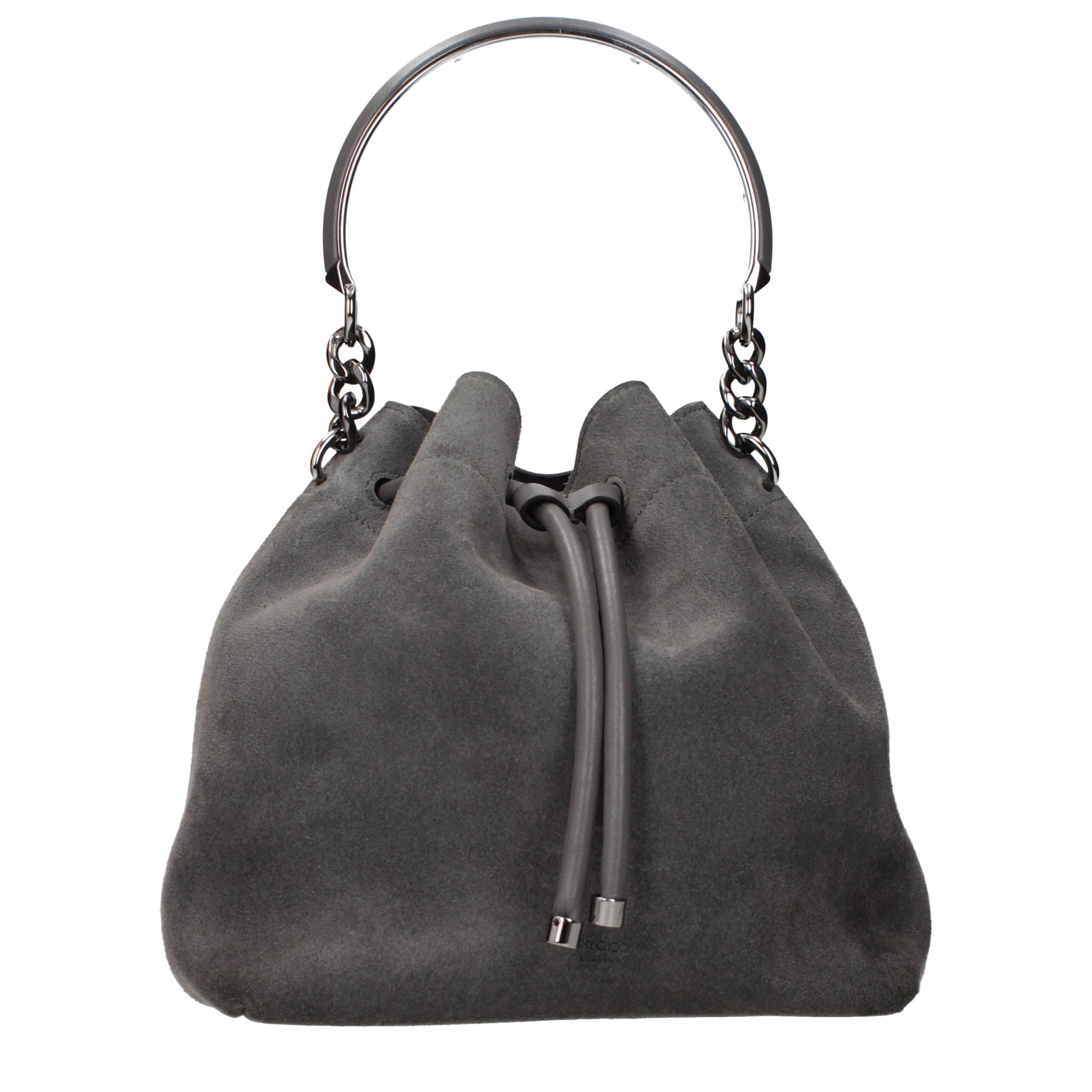 Jimmy Choo Graue Lederhandtasche-1