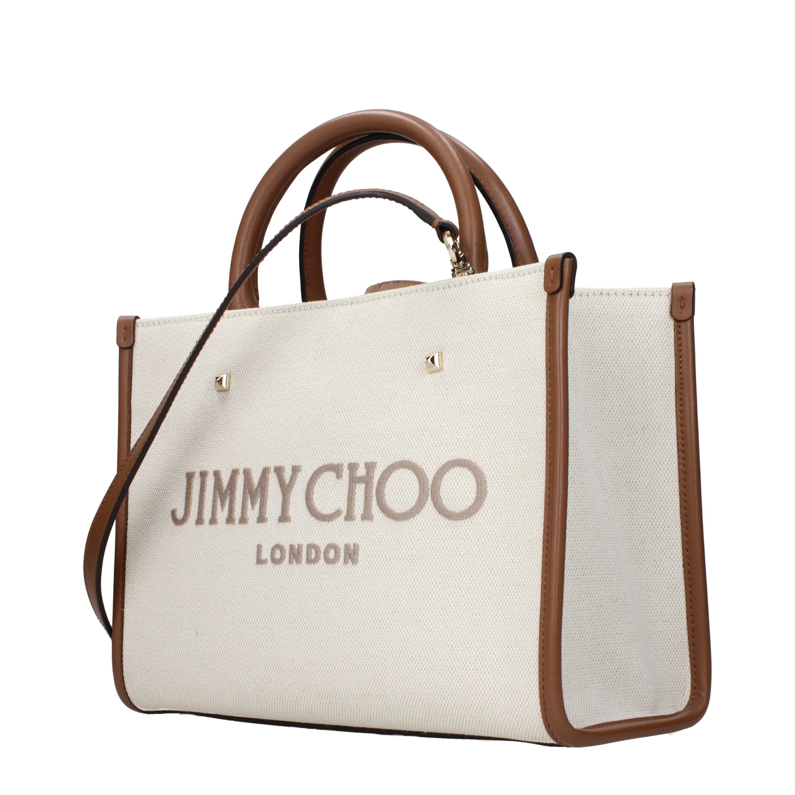 Jimmy Choo Beige Stoff-Handtasche-2