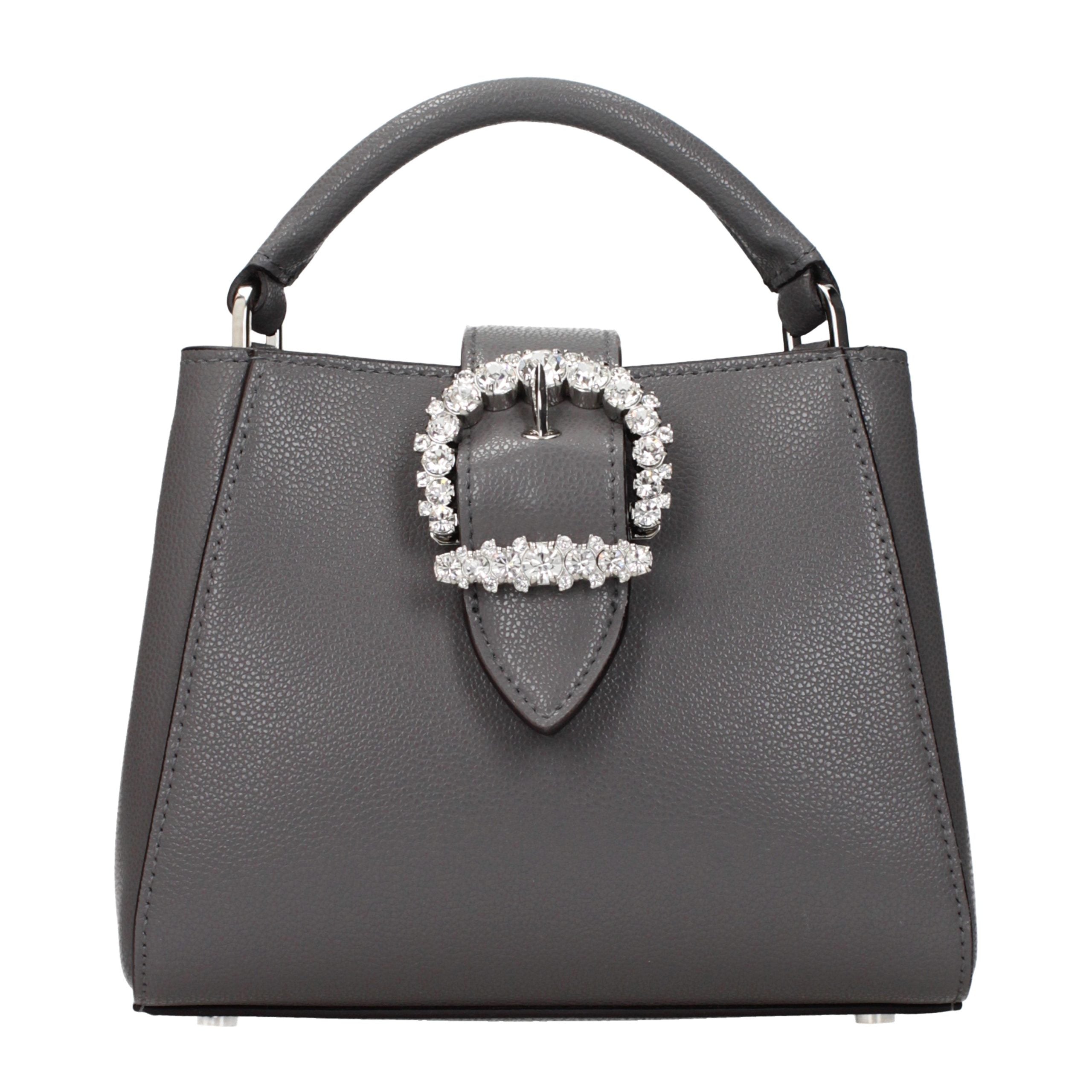 Jimmy Choo Graue Lederhandtasche-1