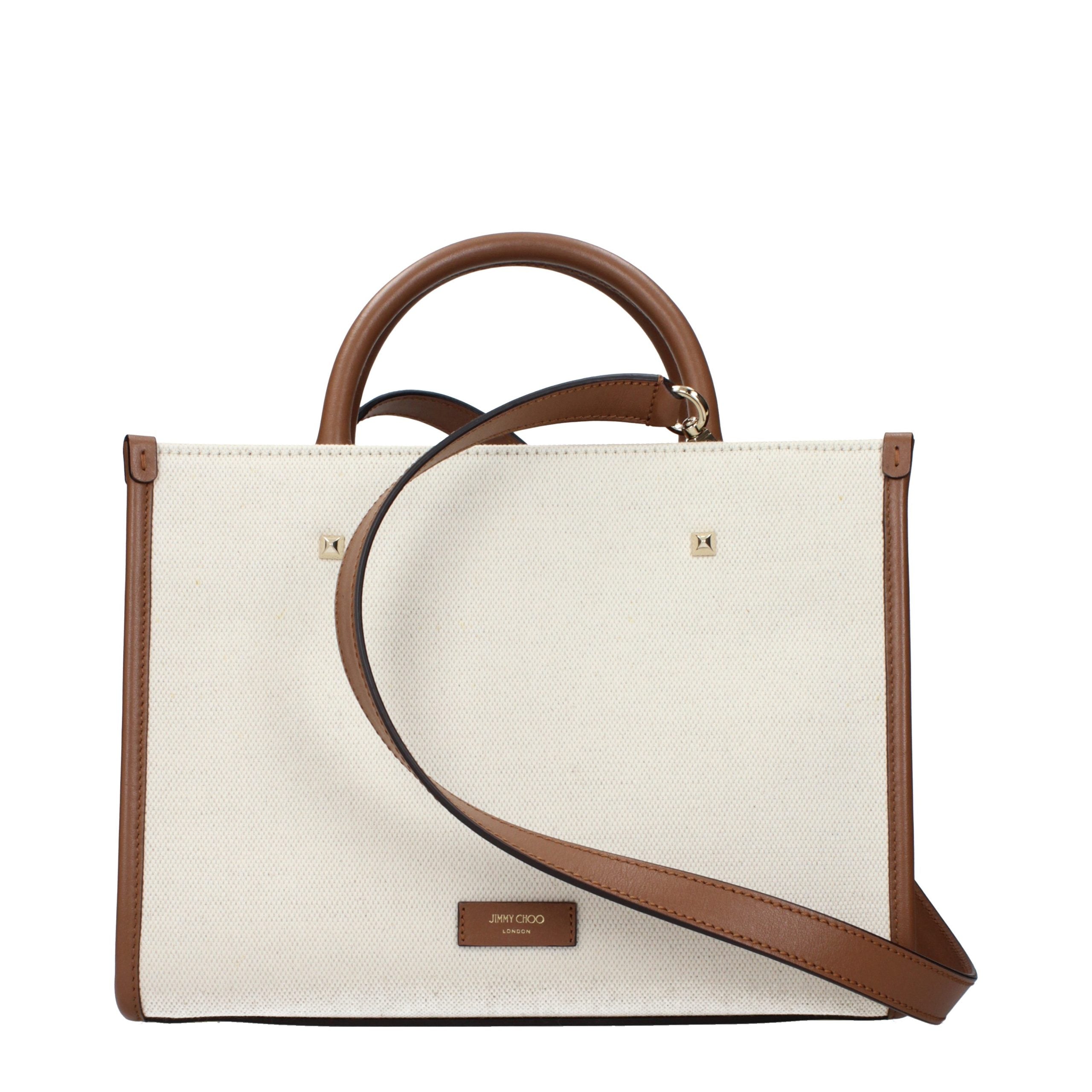 Jimmy Choo Beige Stoff-Handtasche-3