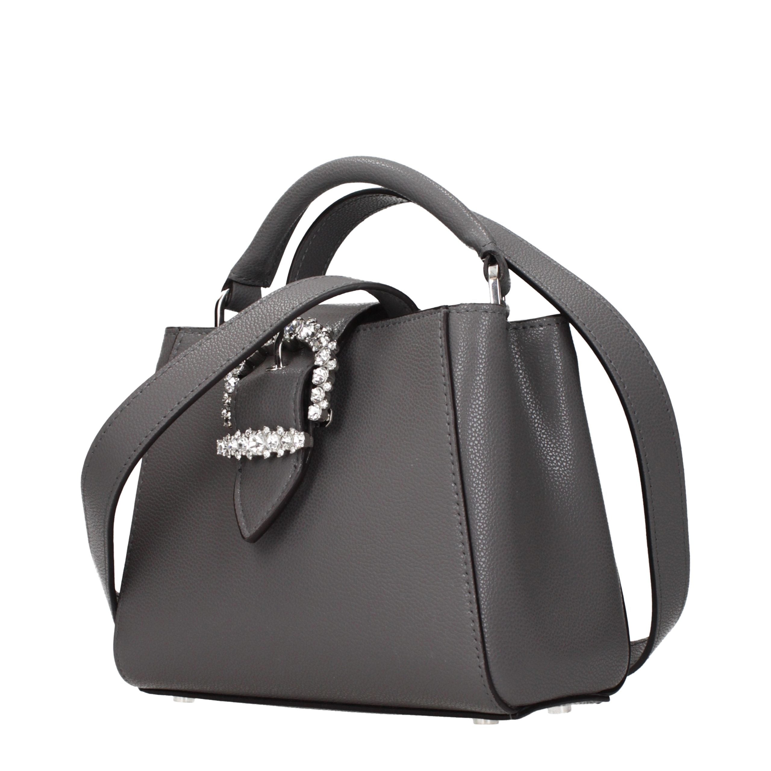 Jimmy Choo Graue Lederhandtasche-2