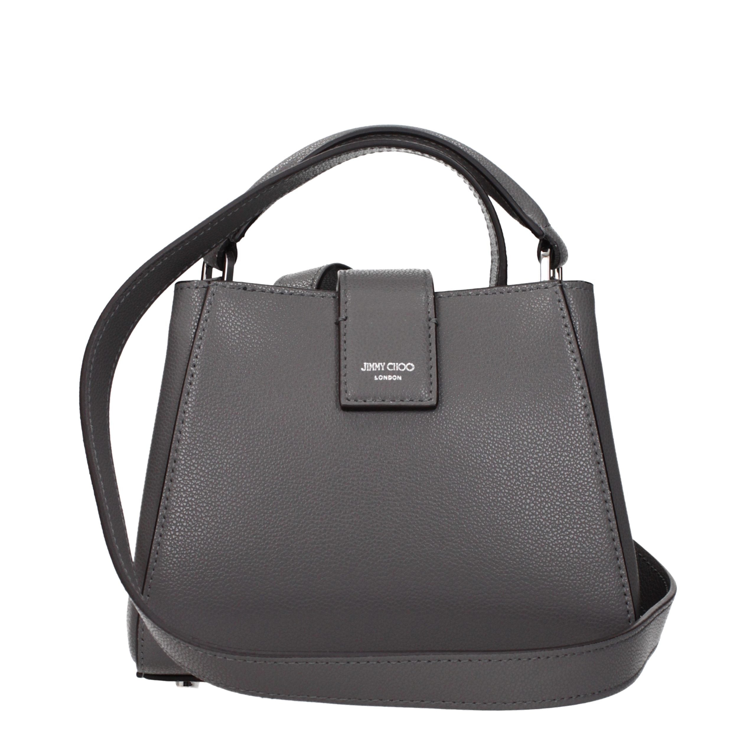 Jimmy Choo Graue Lederhandtasche-3