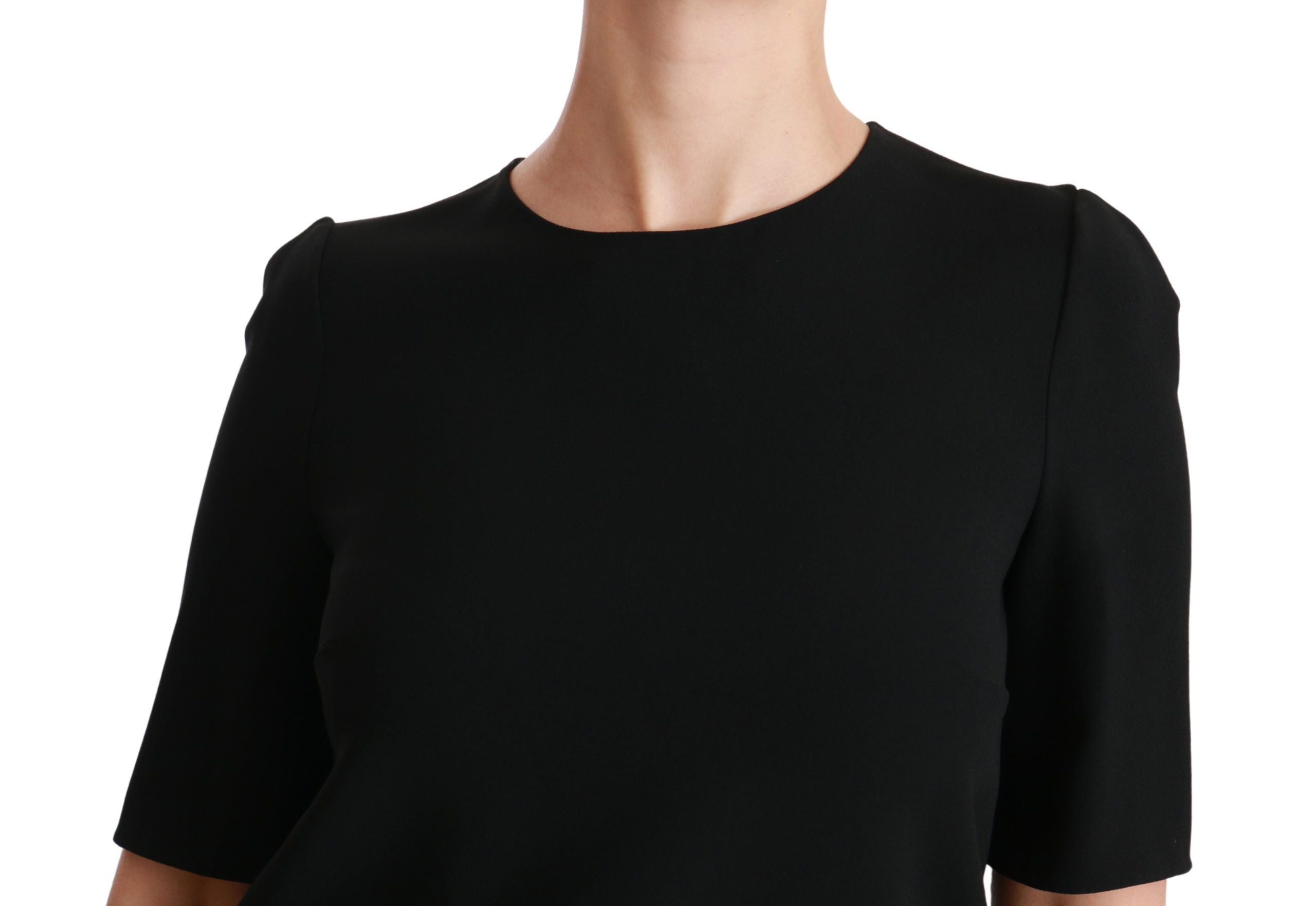 Dolce & Gabbana Black Short-Sleeved Casual Top Stretch Blouse-5