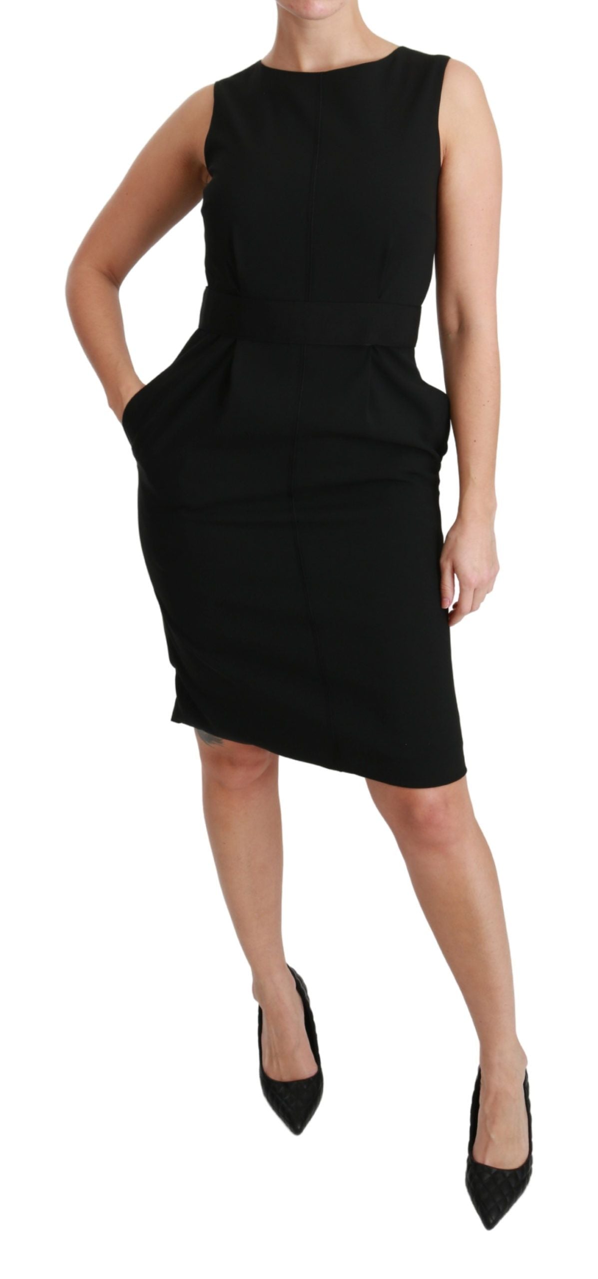 Dolce & Gabbana Schwarzes Etuikleid aus Stretch für den Ball-6