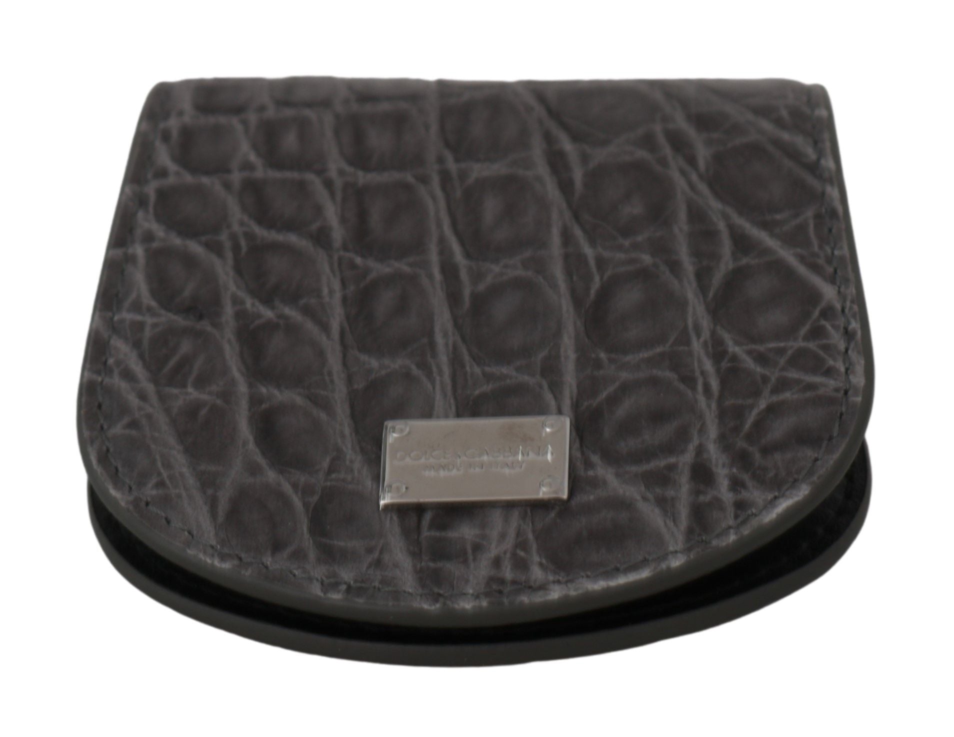 Dolce & Gabbana Graue exotische Haut Kondom Fall Halter Tasche Brieftasche-4
