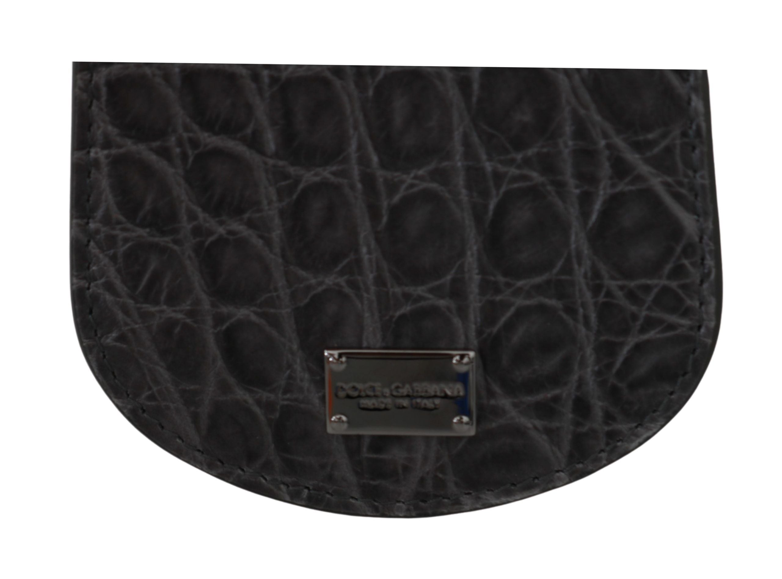 Dolce & Gabbana Graue exotische Haut Kondom Fall Halter Tasche Brieftasche-5