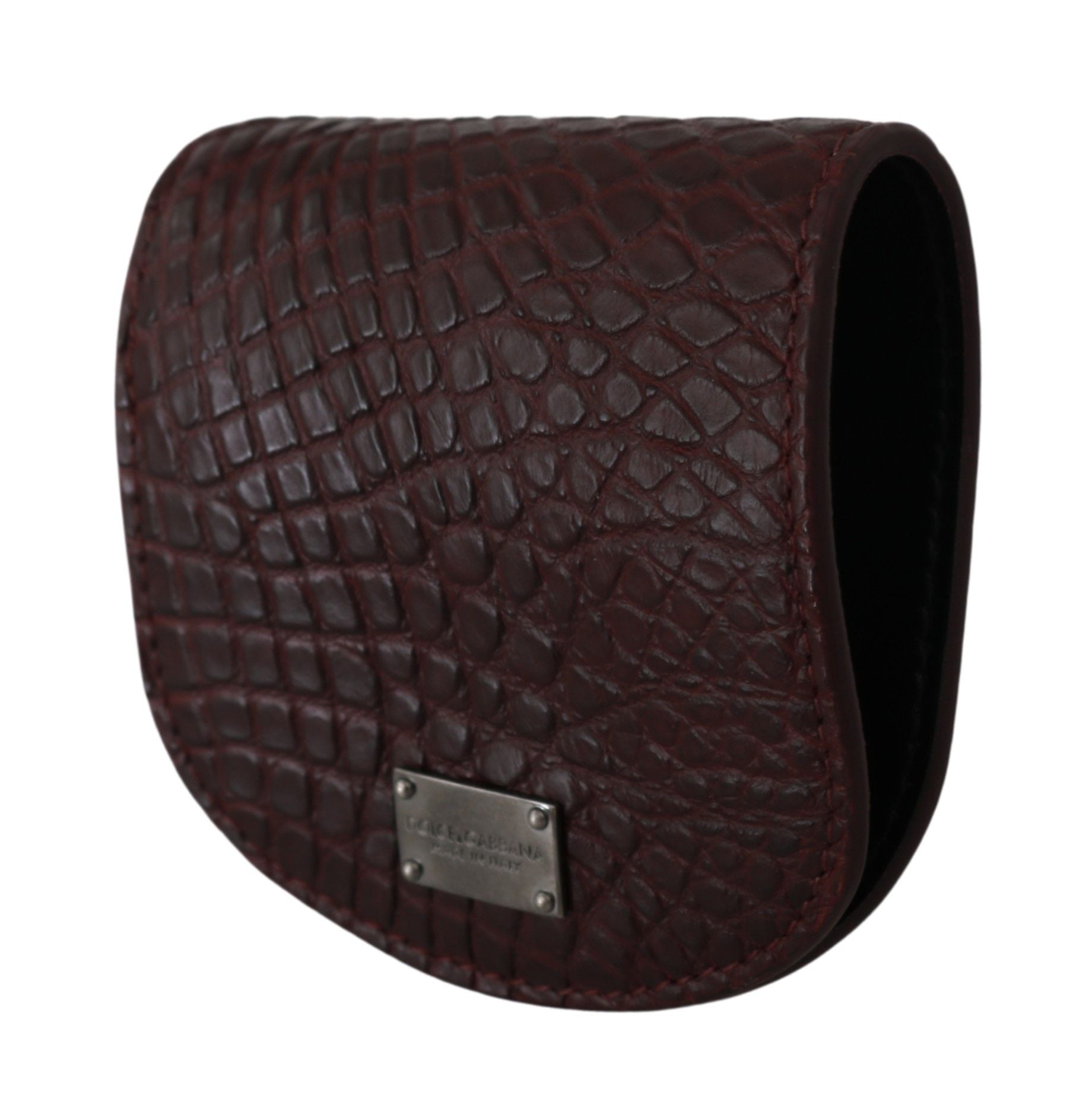 Dolce & Gabbana Brown Exotic Skin Pocket Condom Case Holder-2