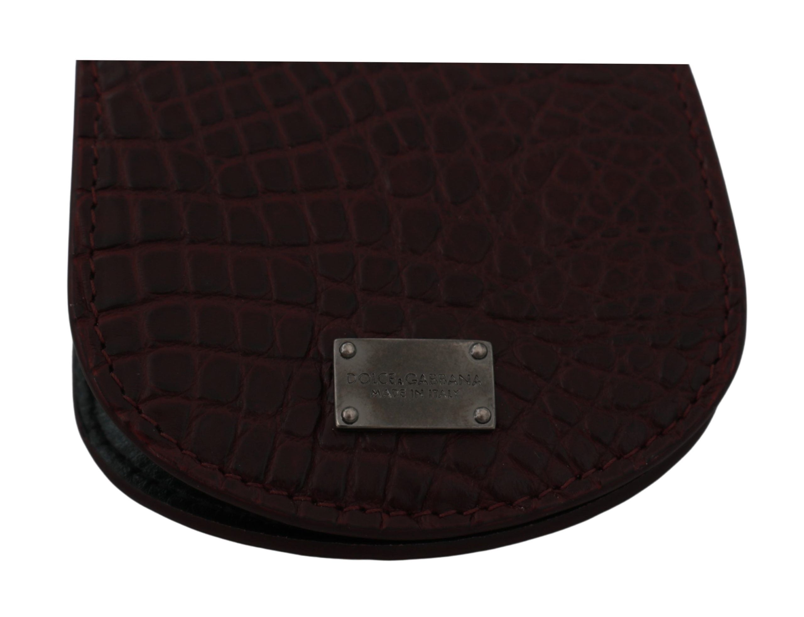 Dolce & Gabbana Brown Exotic Skin Pocket Condom Case Holder-5