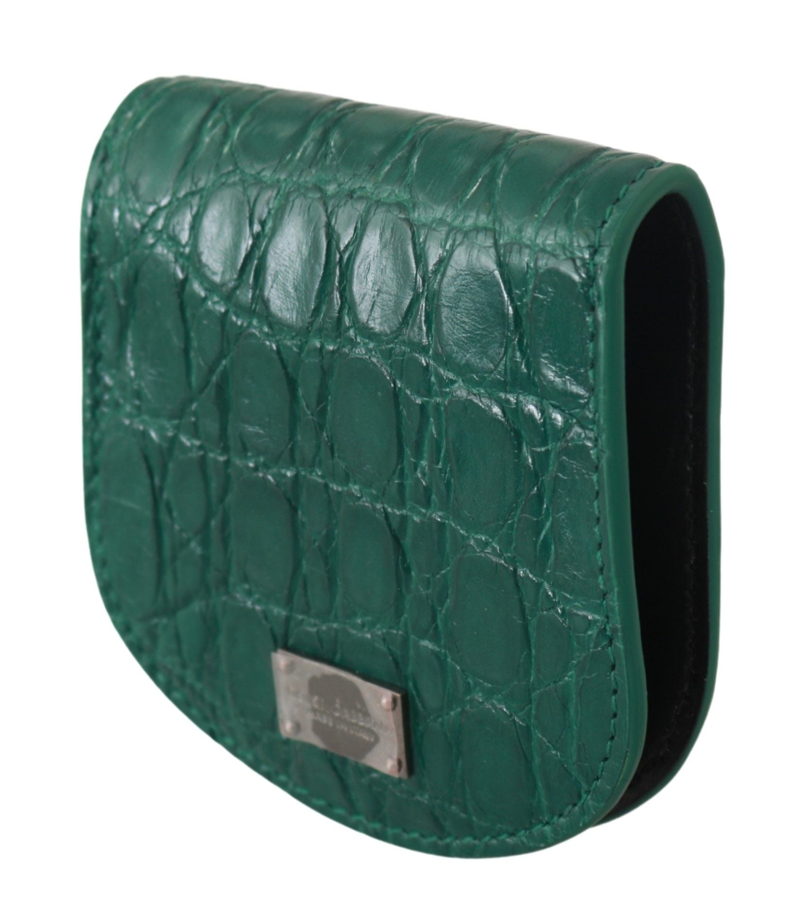 Dolce & Gabbana Green Exotic Skins Condom Case Holder Wallet-2
