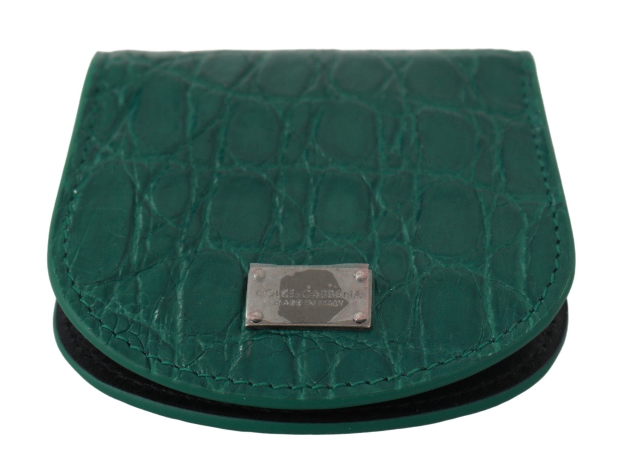 Dolce & Gabbana Green Exotic Skins Condom Case Holder Wallet-4