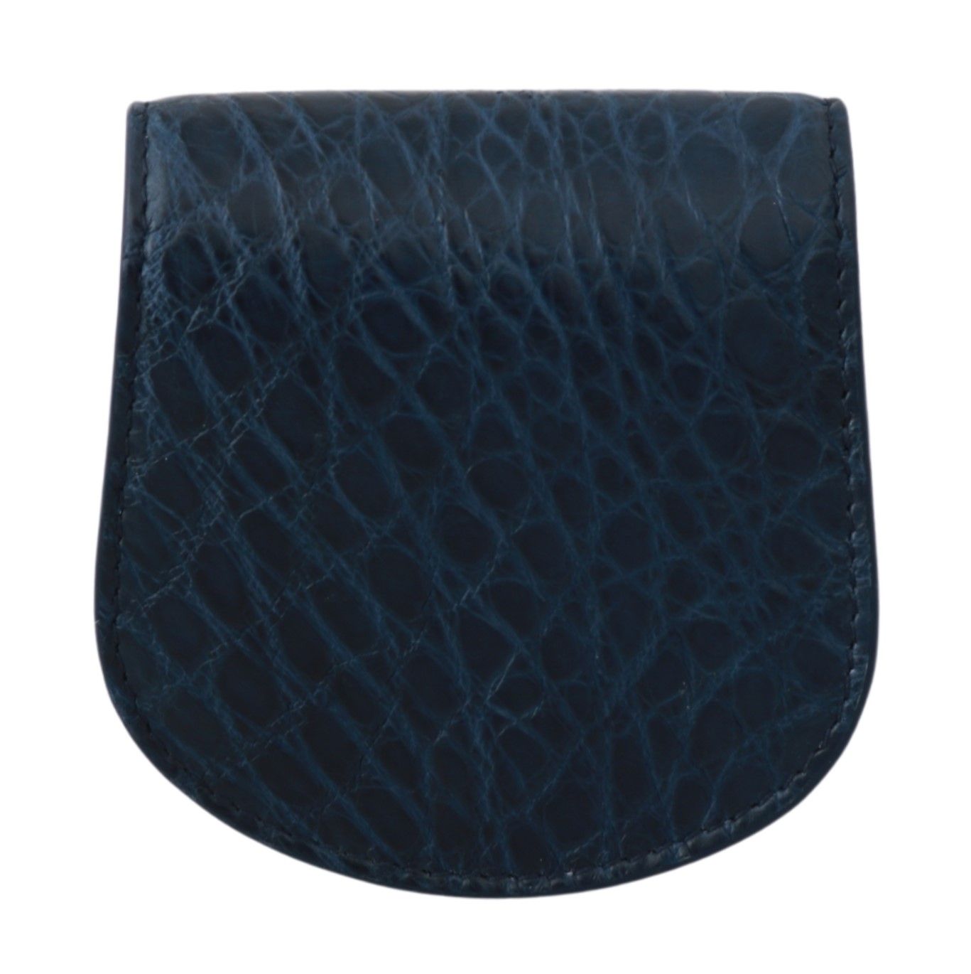 Dolce & Gabbana Blue Bag Holder Wallet Blue Exotic Skin Condom Case-3