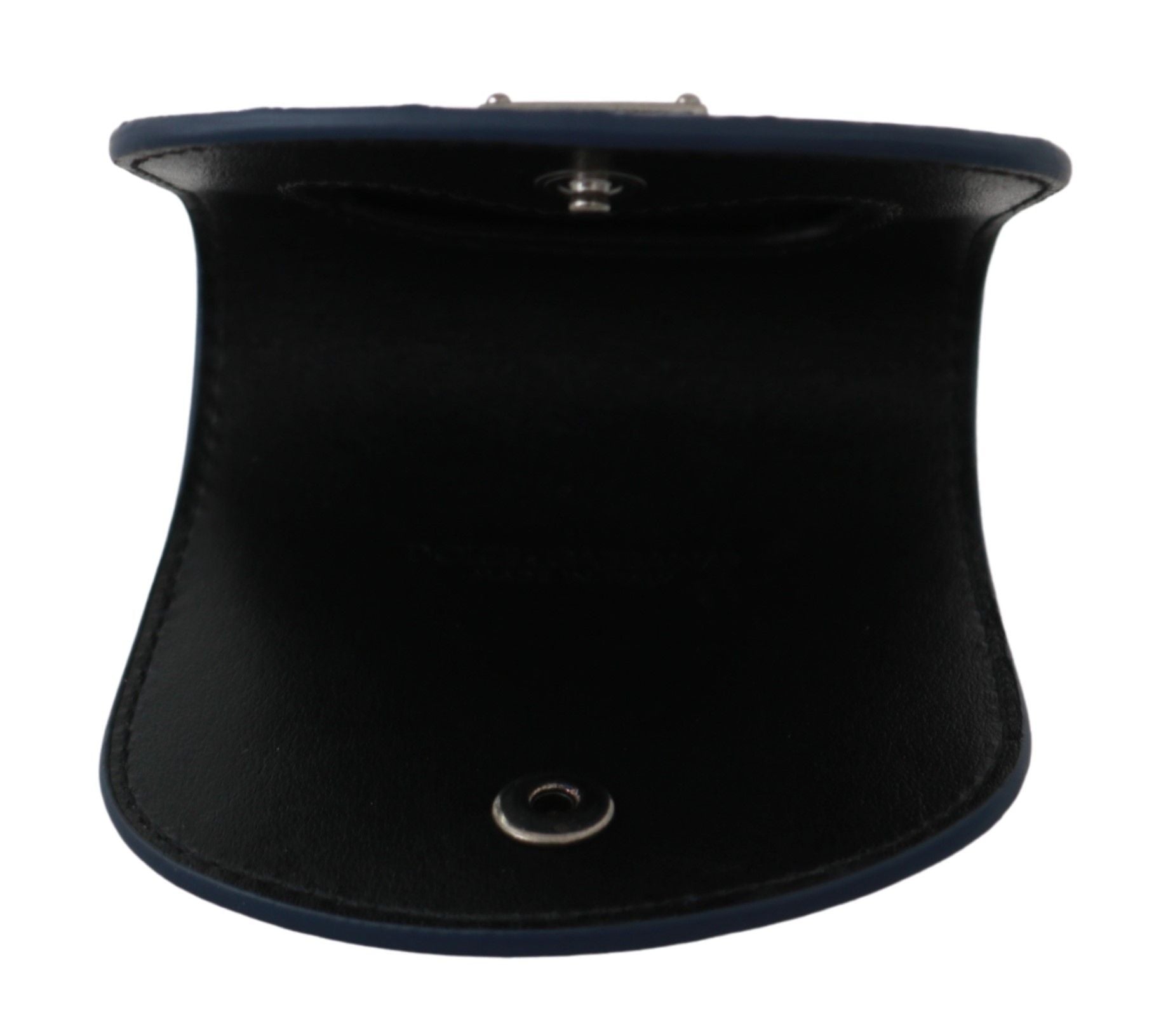 Dolce & Gabbana Blue Bag Holder Wallet Blue Exotic Skin Condom Case-5