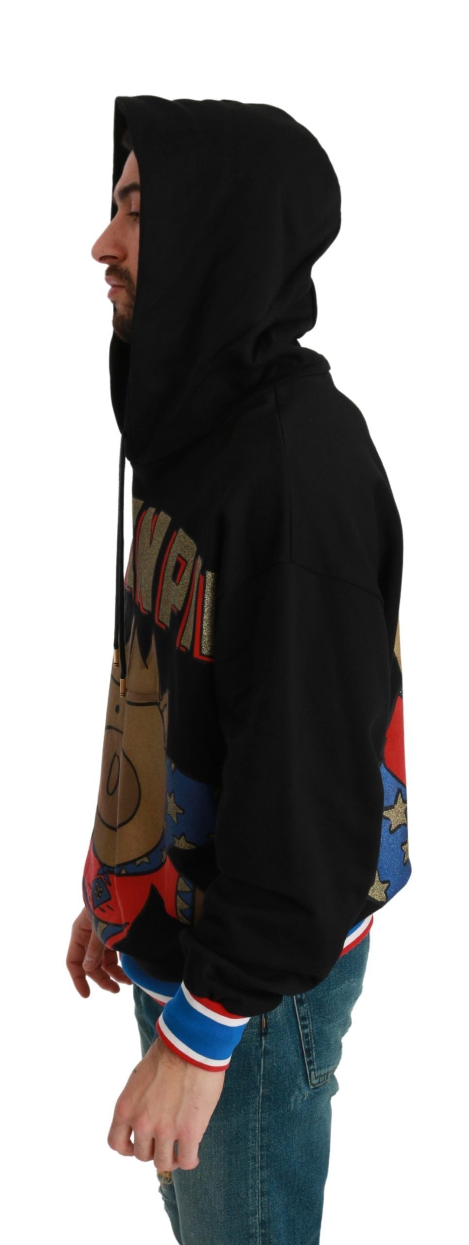 Dolce & Gabbana Schwarzer Pullover Schwein des Jahres mit Kapuze-5