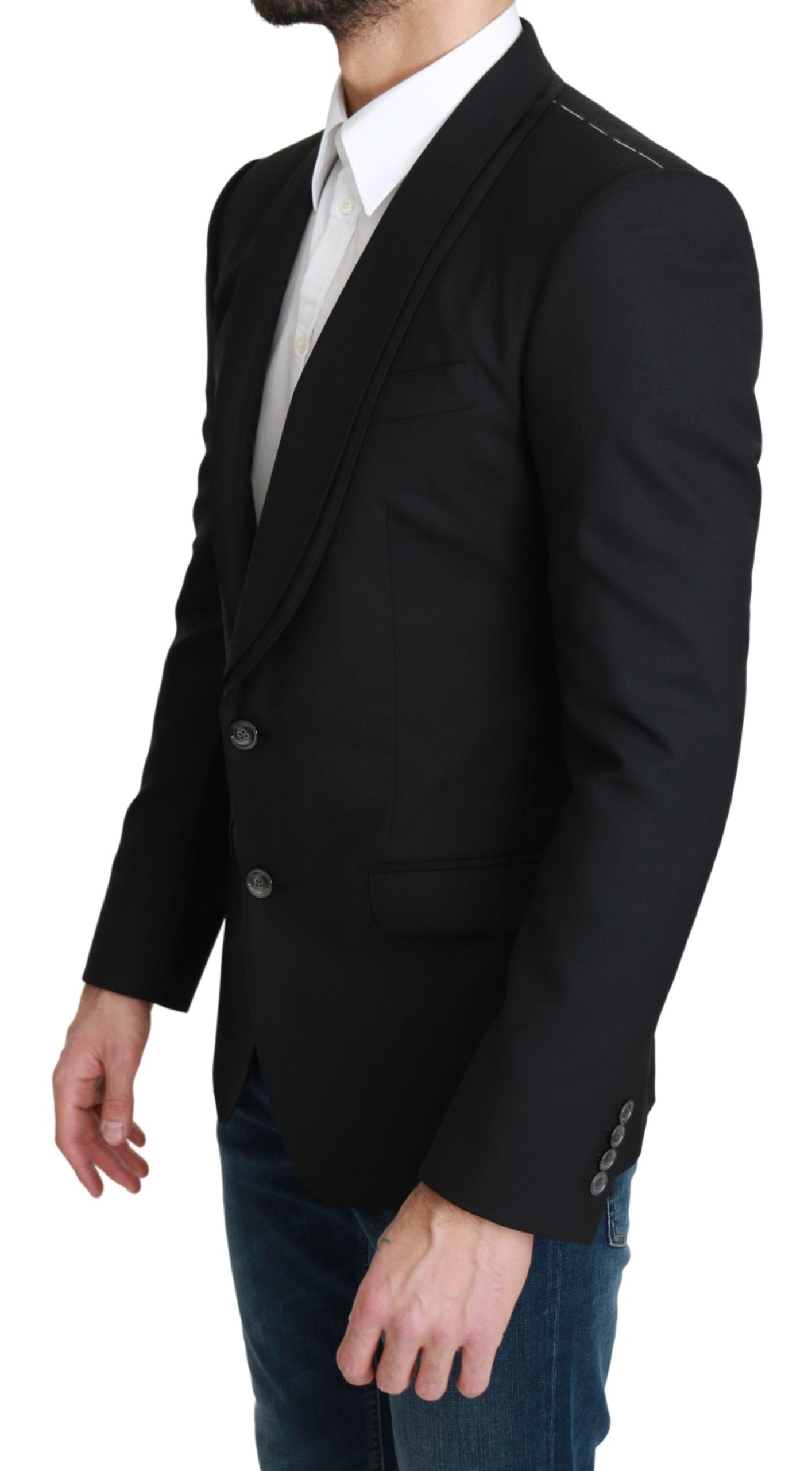 Dolce & Gabbana Black single-breasted formal wool blazer-2