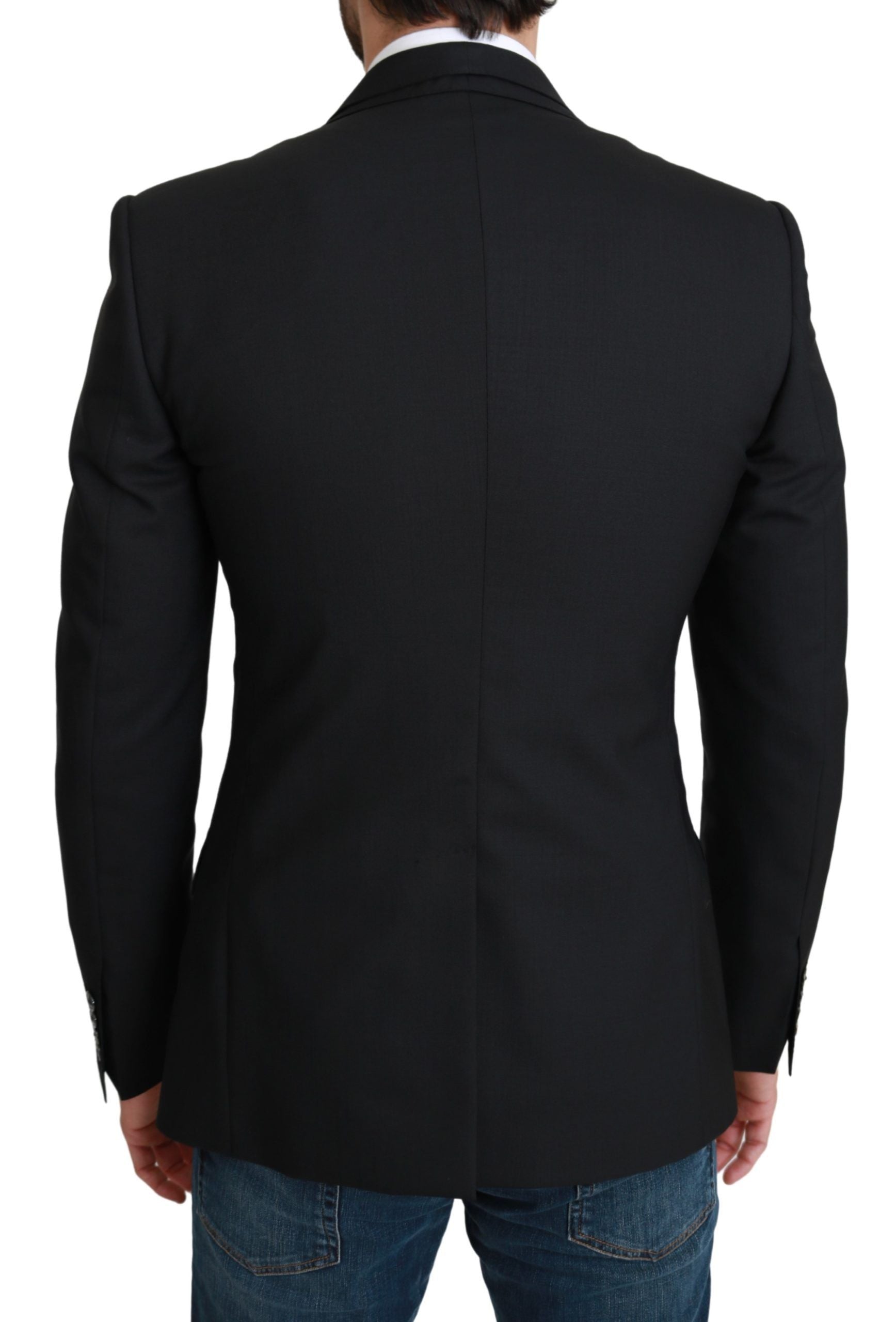 Dolce & Gabbana Black single-breasted formal wool blazer-3