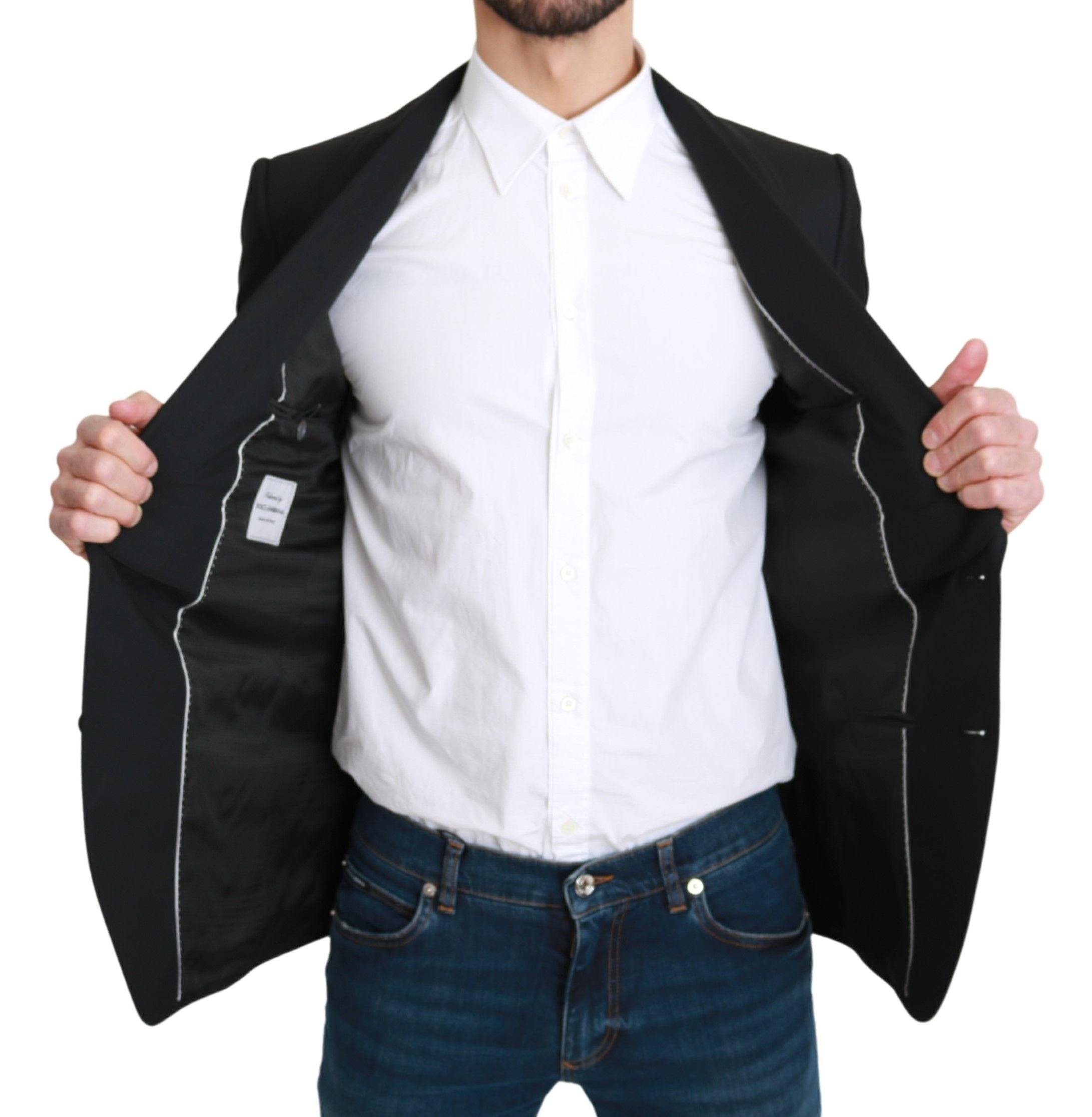 Dolce & Gabbana Black single-breasted formal wool blazer-6