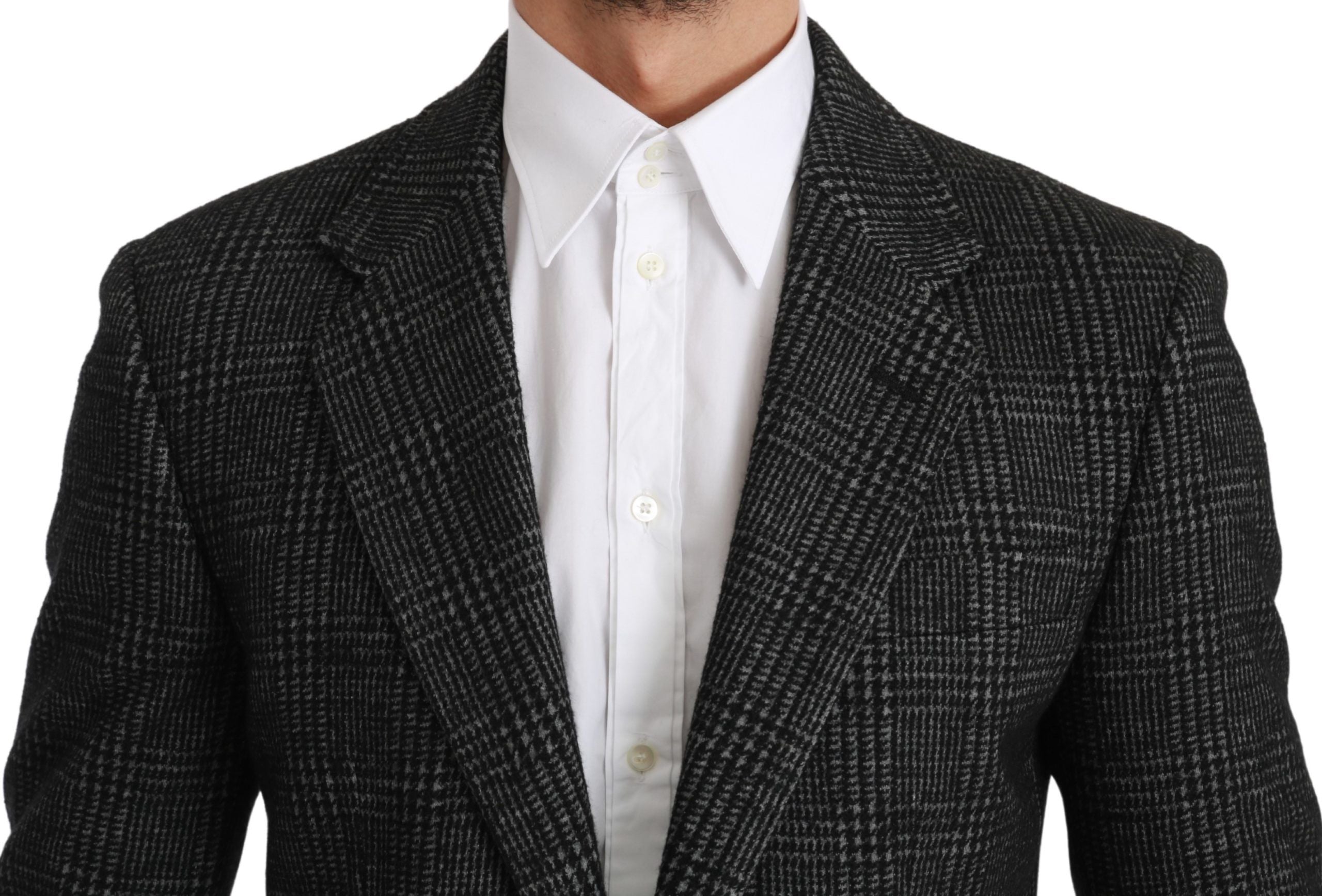 Dolce & Gabbana Grey Check Slim Fit Blazer-4