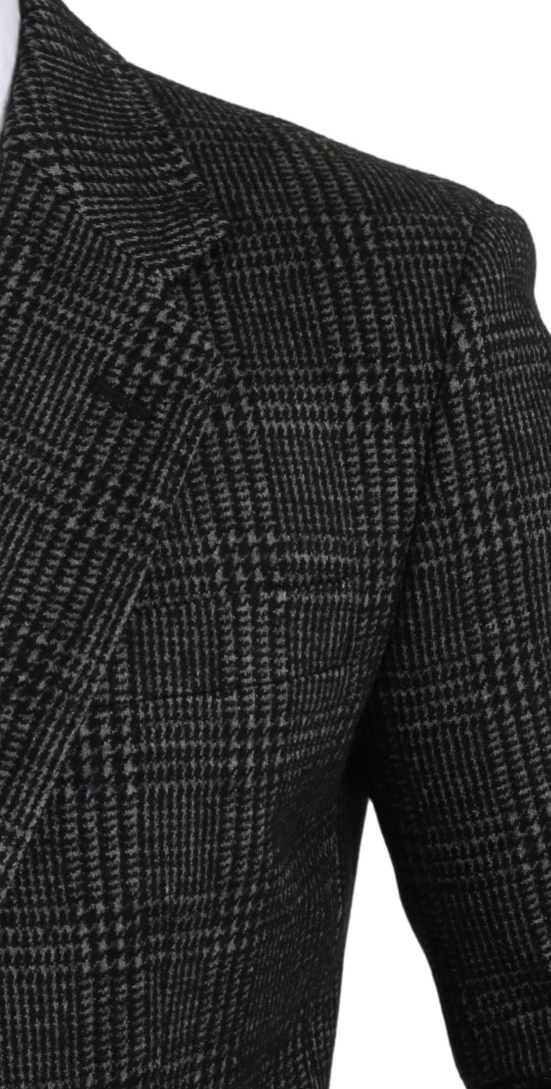 Dolce & Gabbana Grey Check Slim Fit Blazer-5