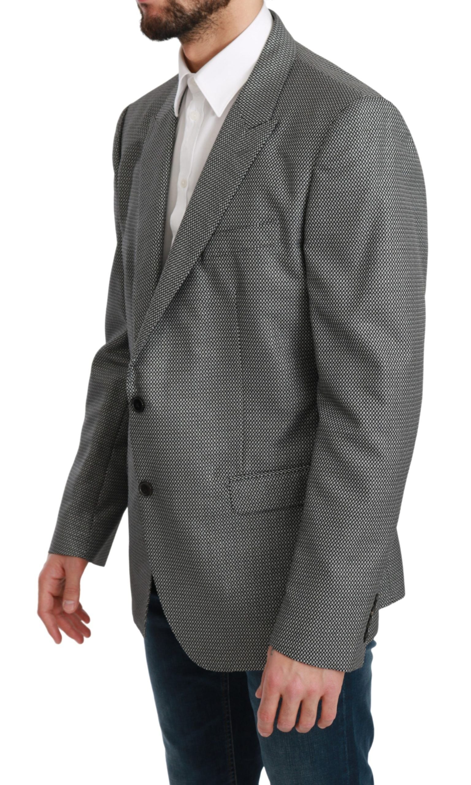 Dolce & Gabbana Grey slim-fit formal MARTINI blazer-2