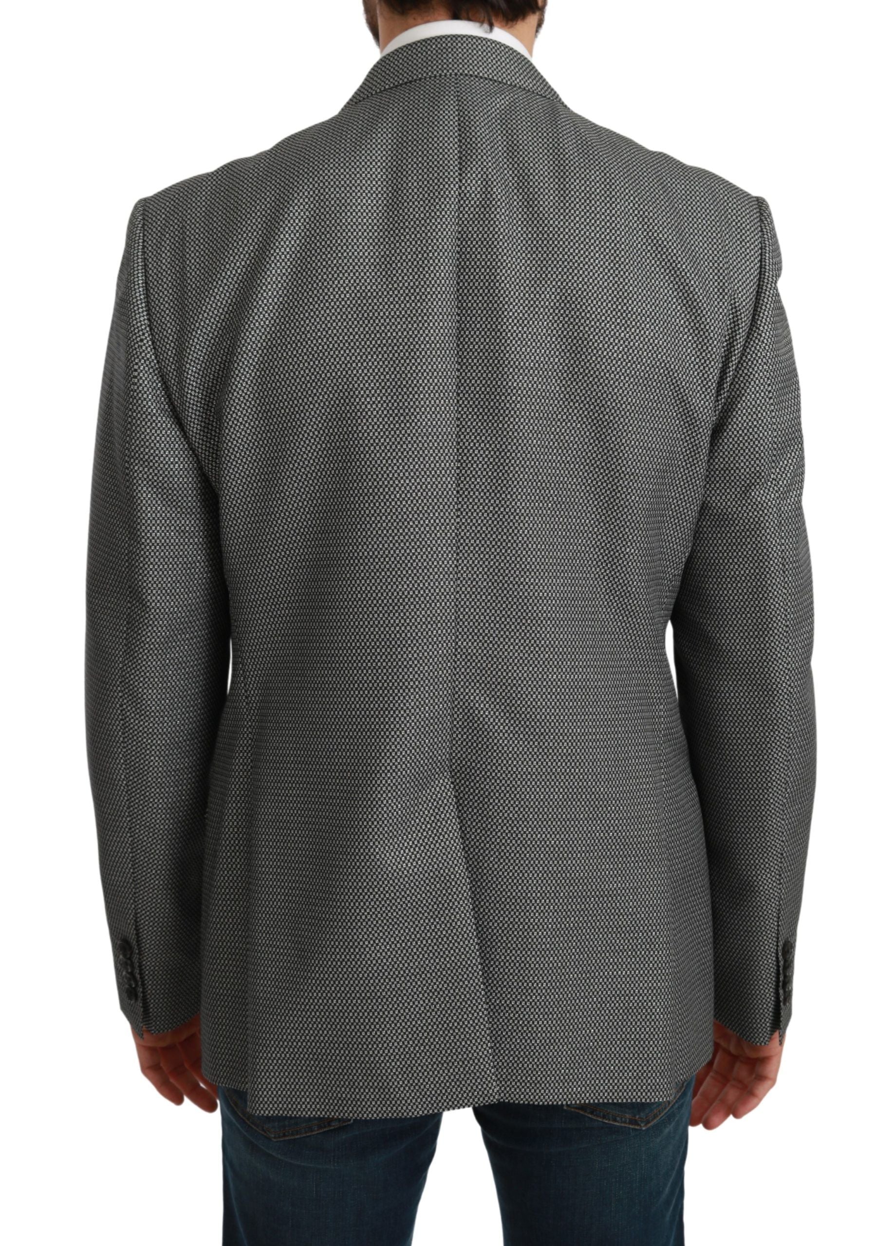 Dolce & Gabbana Grey slim-fit formal MARTINI blazer-3