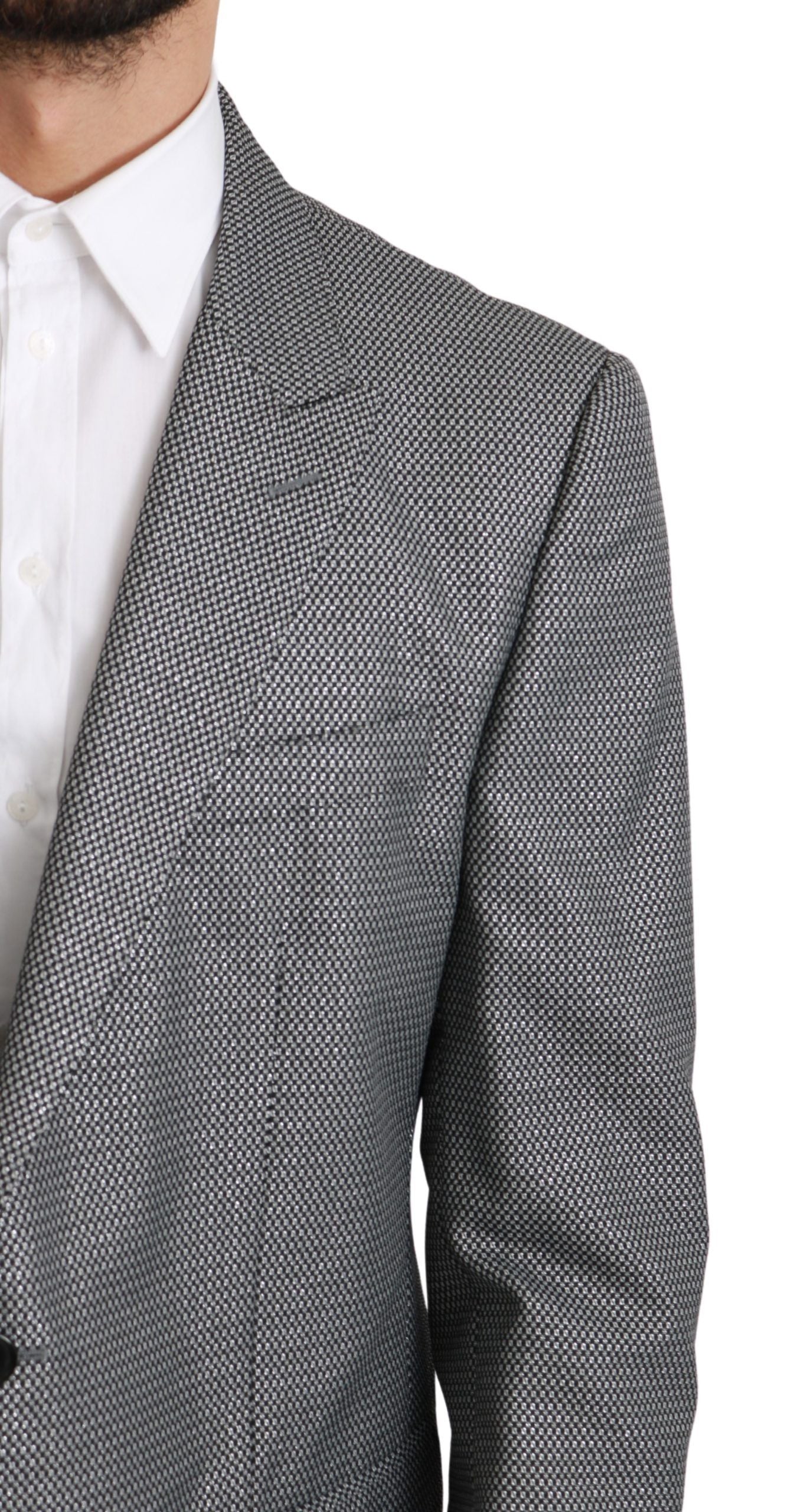 Dolce & Gabbana Grey slim-fit formal MARTINI blazer-5