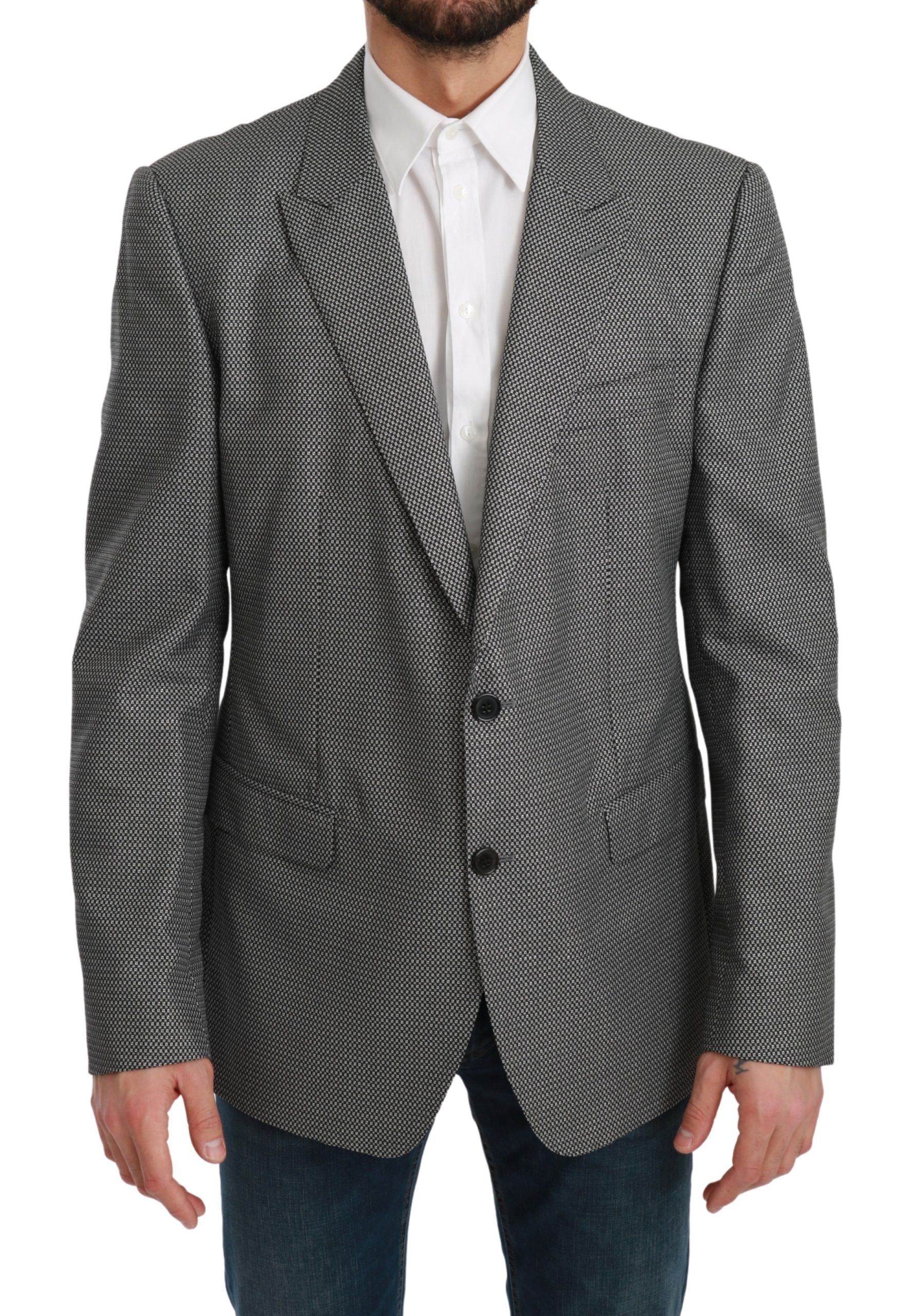 Dolce & Gabbana Grey slim-fit formal MARTINI blazer