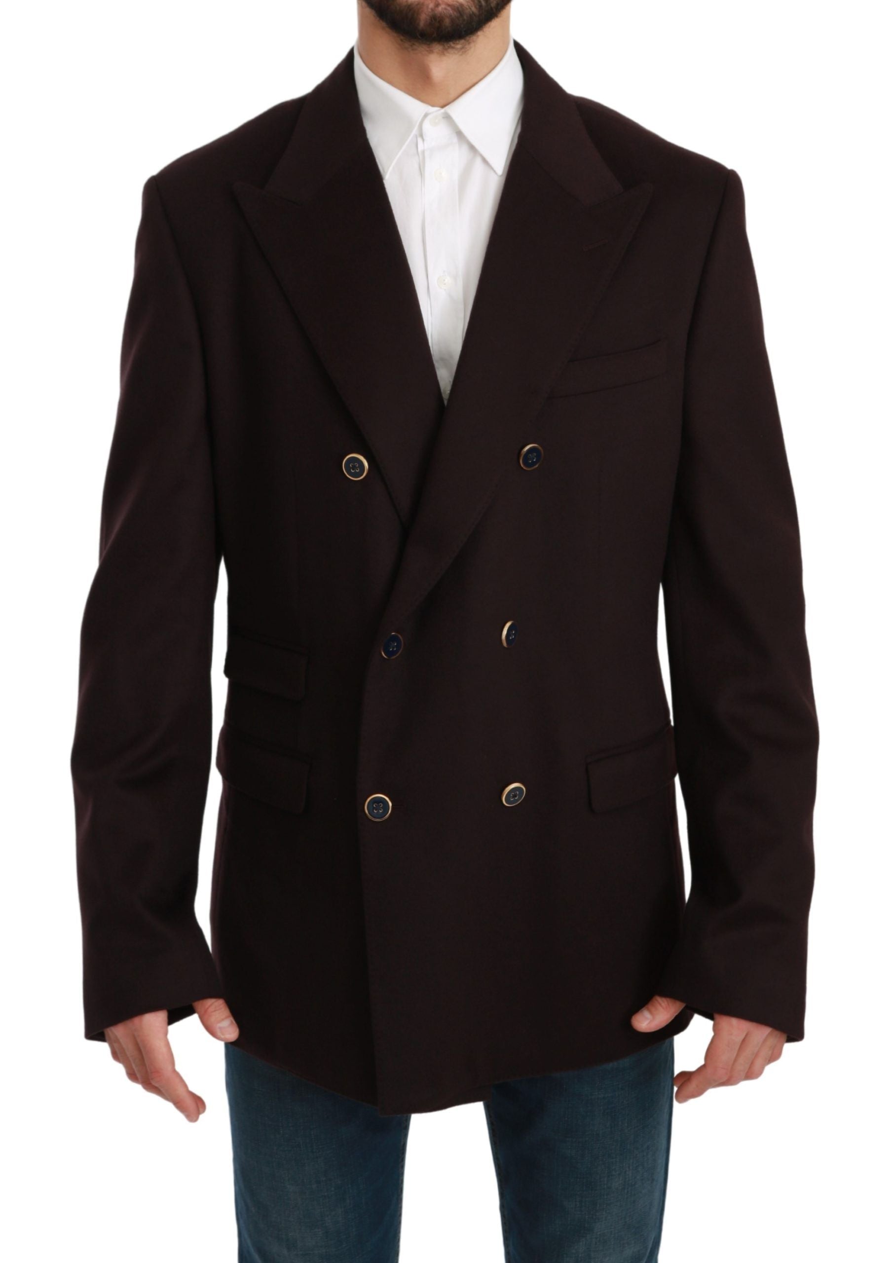 Dolce & Gabbana Bordeaux cashmere coat, Taormina blazer