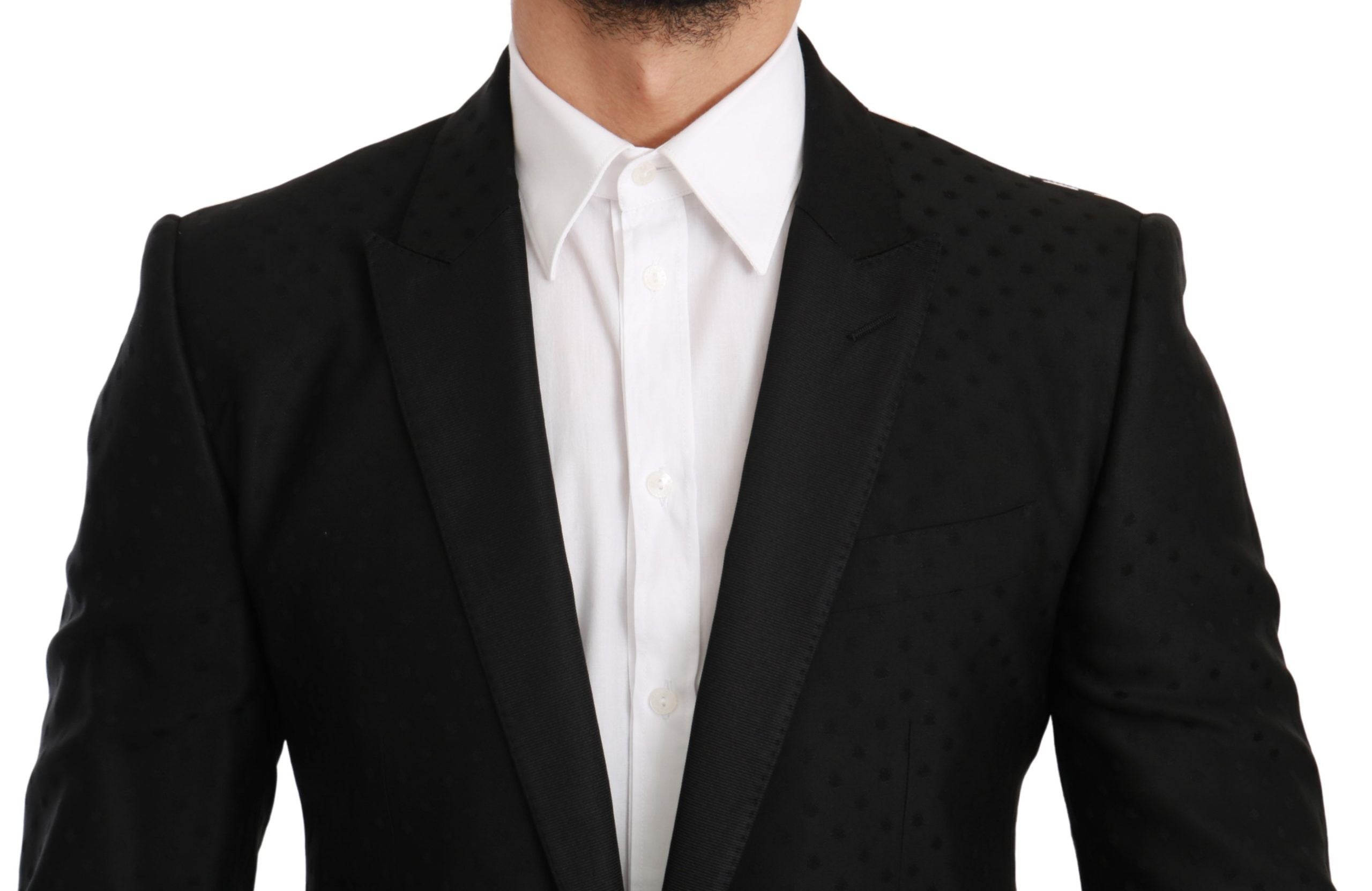 Dolce & Gabbana Black Slim Fit Coat Jacket MARTINI Blazer-7