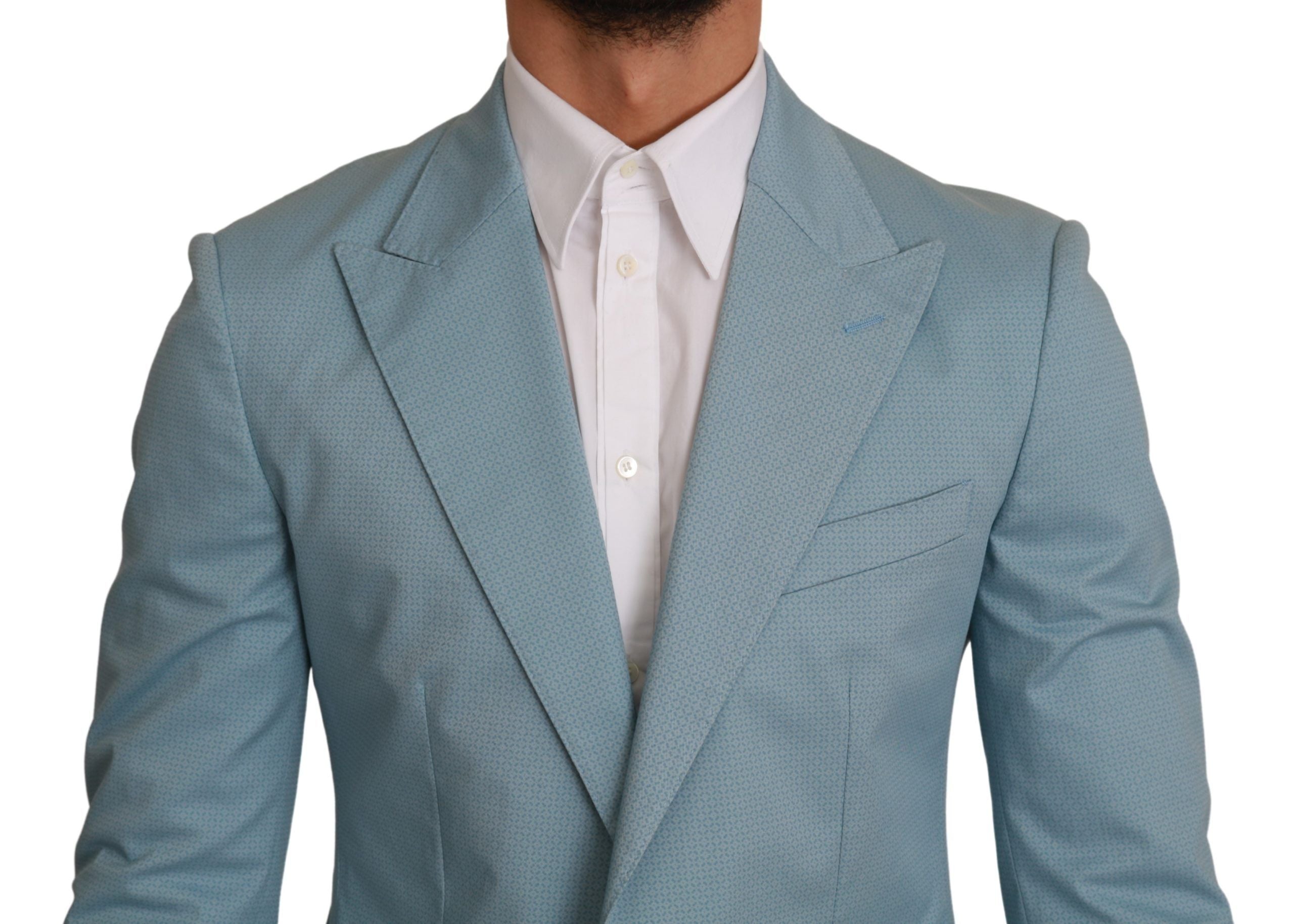 Dolce & Gabbana Blue Slim Fit Coat Jacket MARTINI Blazer-4