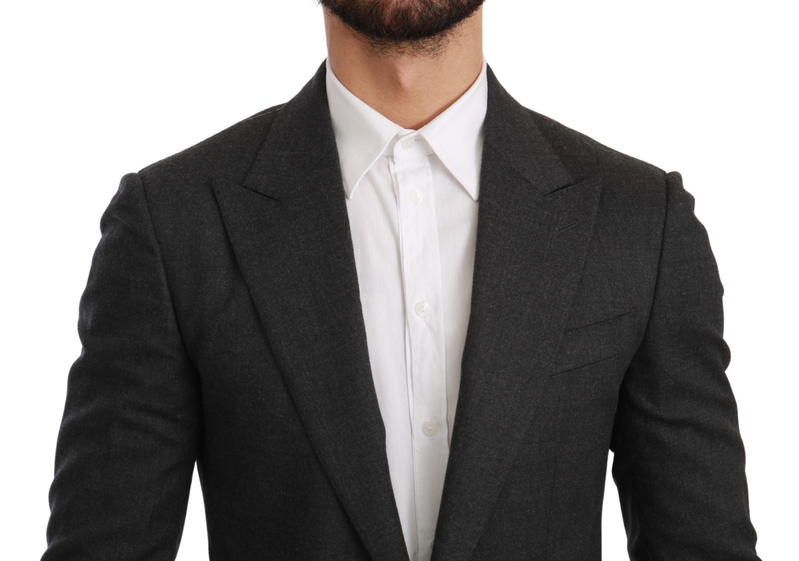 Dolce & Gabbana Grey NAPOLI Slim Fit Jacket Wool Blazer-5