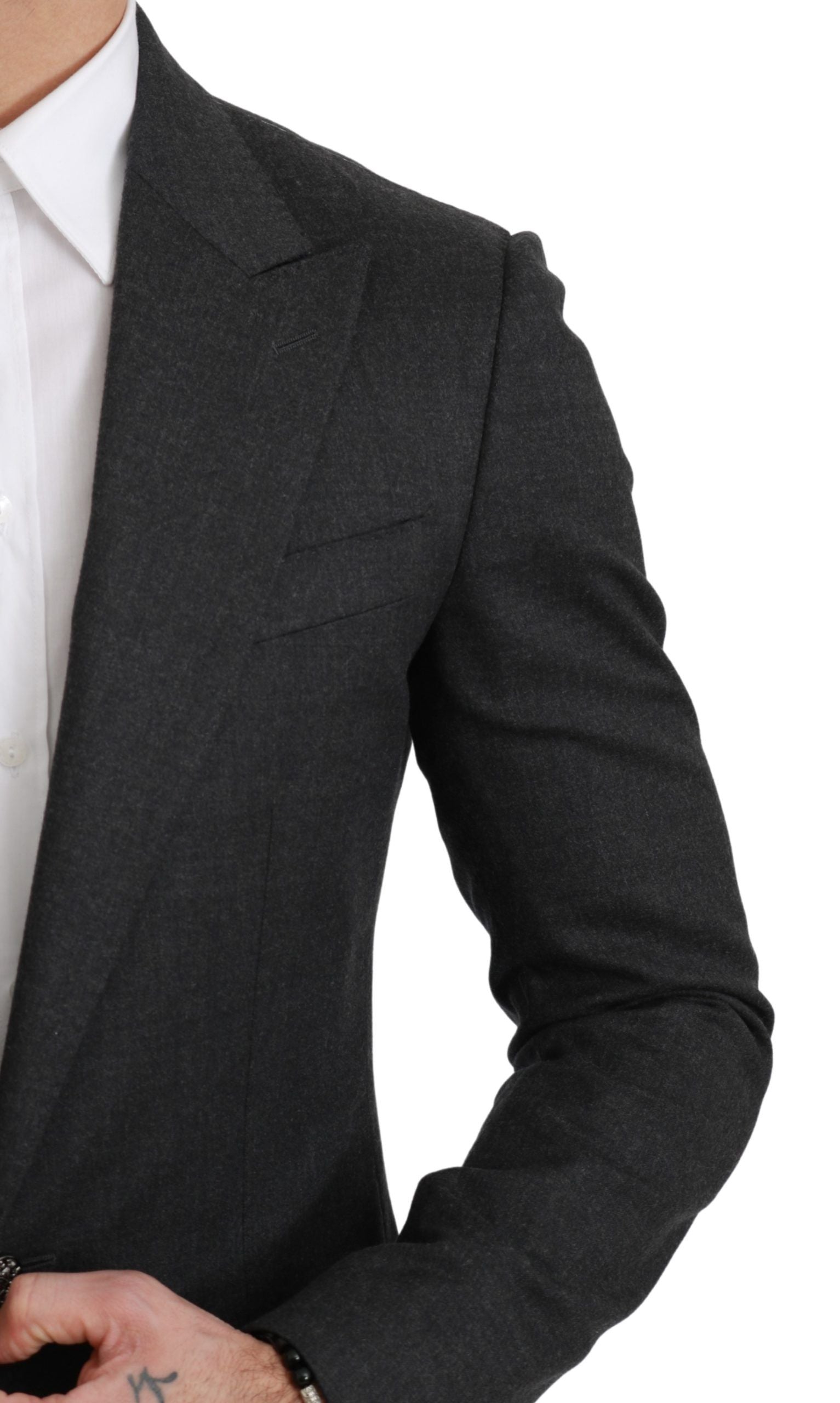 Dolce & Gabbana Grey NAPOLI Slim Fit Jacket Wool Blazer-6