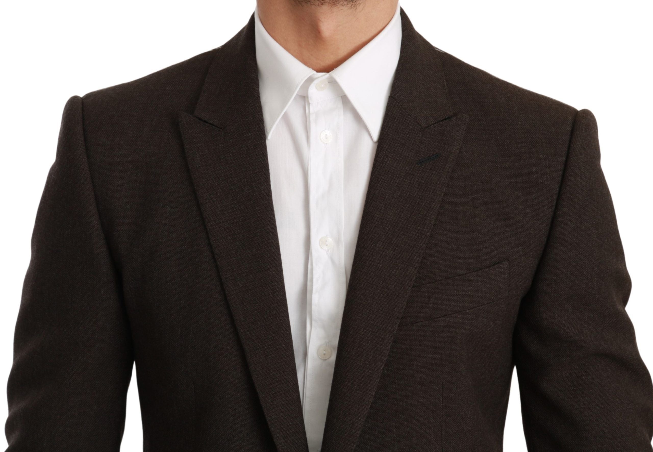 Dolce & Gabbana Brown Slim Fit Coat Jacket MARTINI Blazer-4