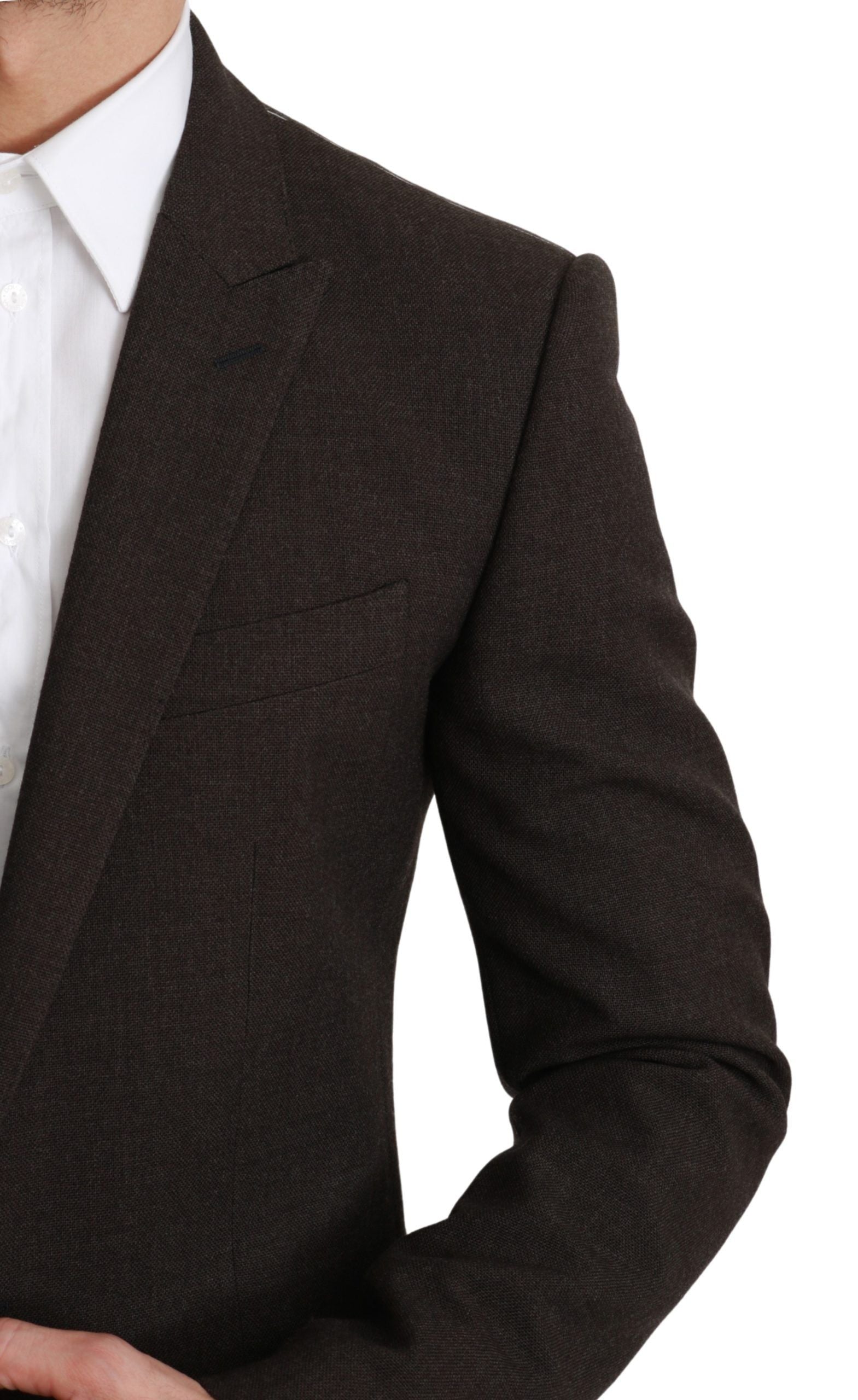 Dolce & Gabbana Brown Slim Fit Coat Jacket MARTINI Blazer-5